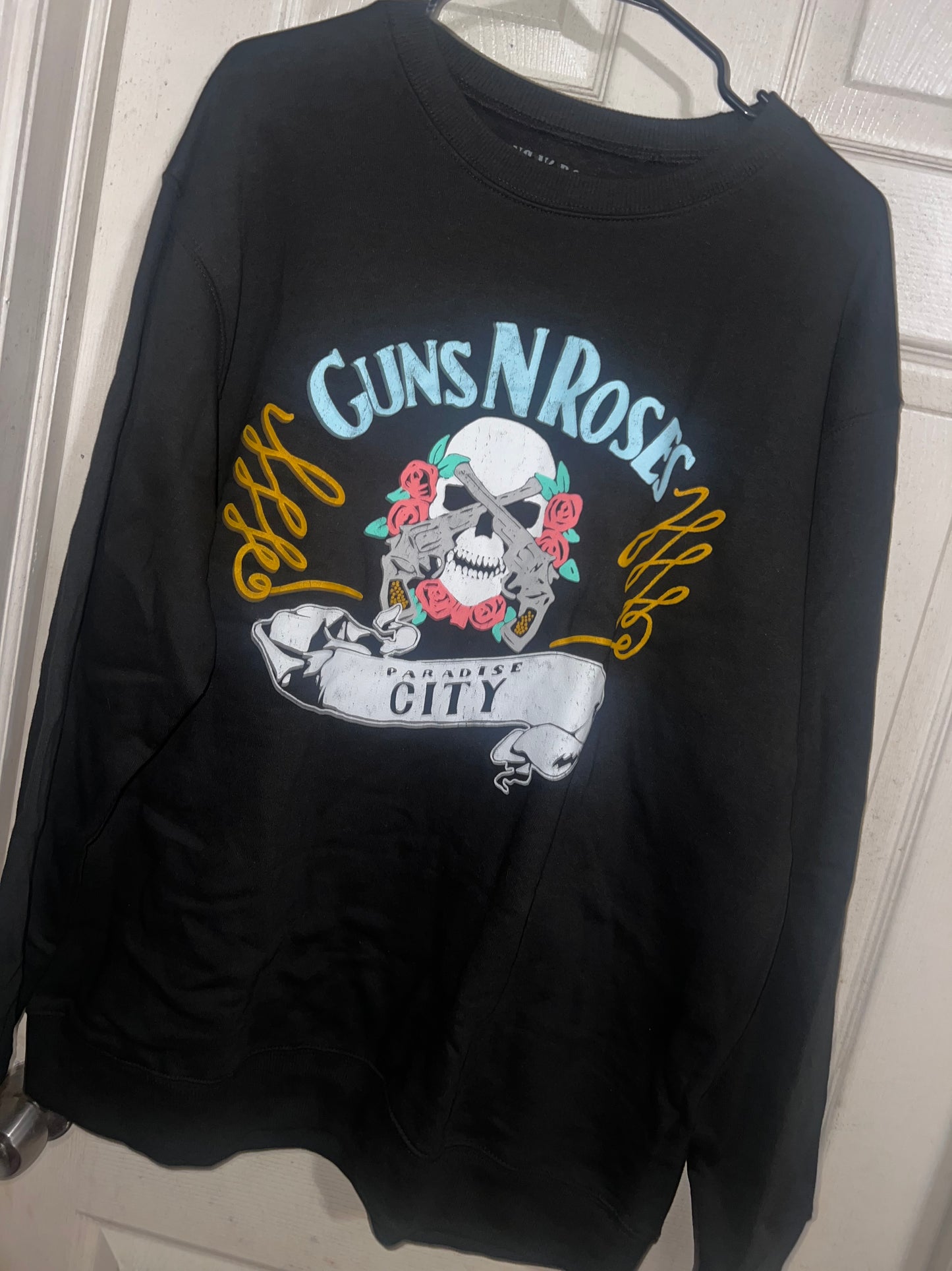 Guns N’ Roses Oversized Distressed Sweatshirt