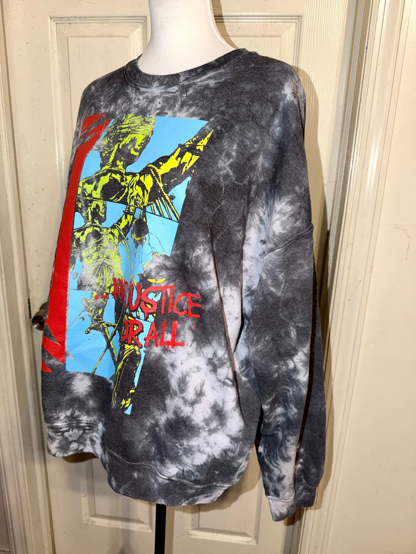 Metallica Double Sided Oversized Distressed Sweatshirt