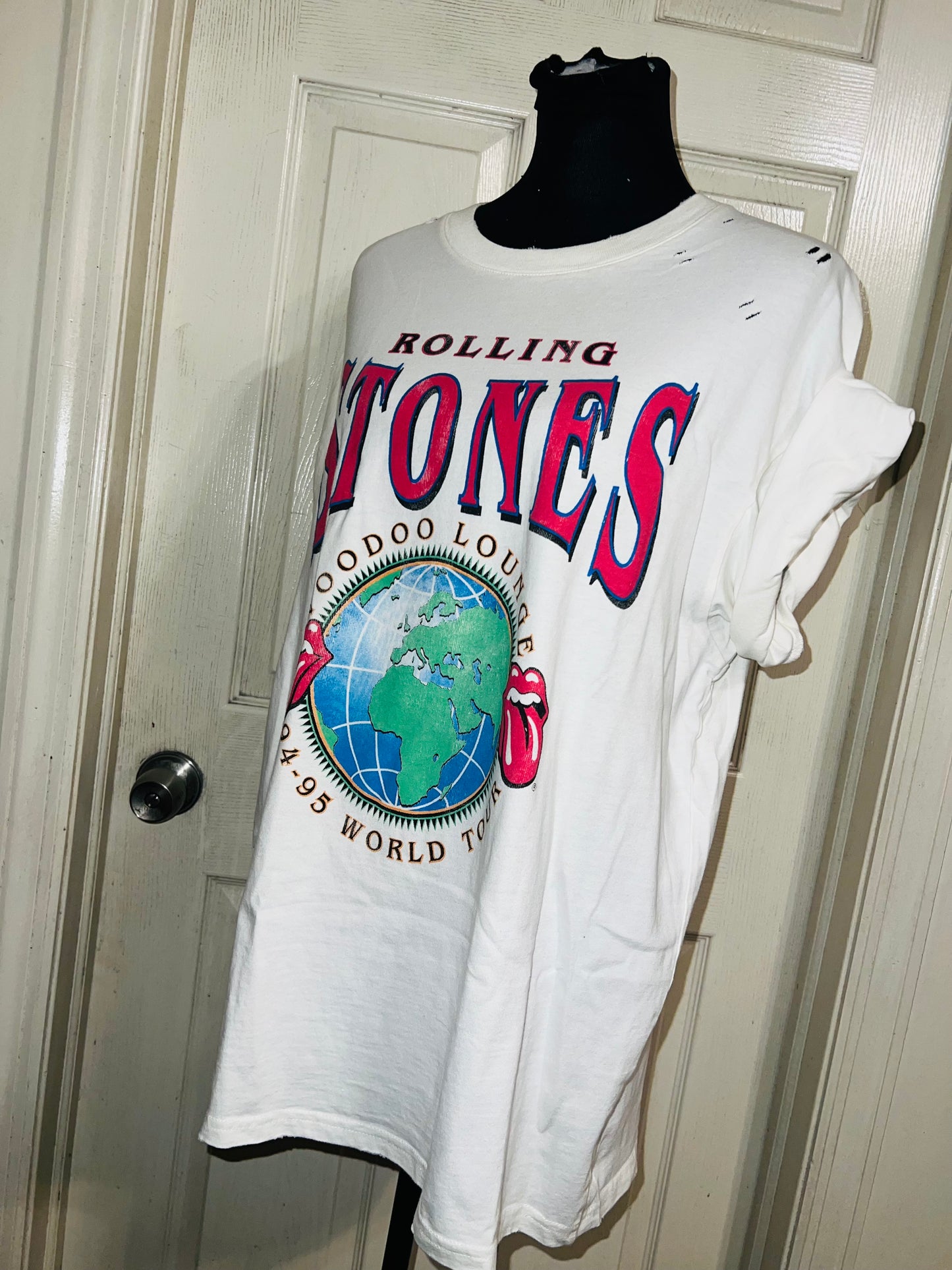 The Rolling Stones Double Sided Oversized Distressed Tee