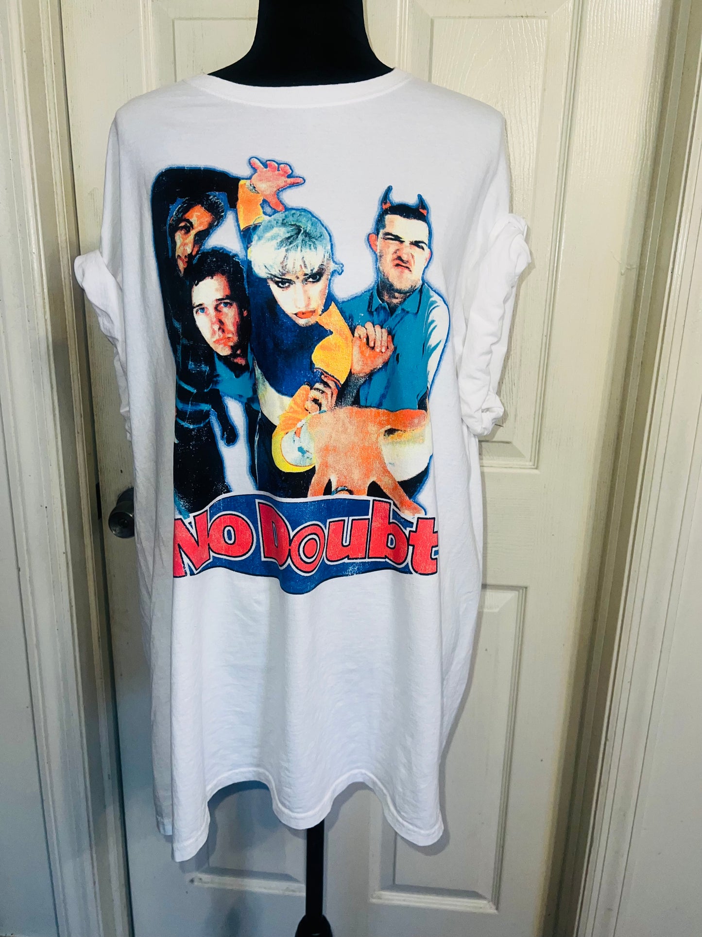 No Doubt Oversized Distressed Tee