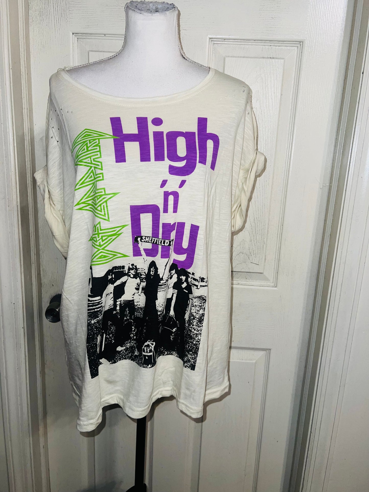 Def Leppard Oversized Distressed Tee