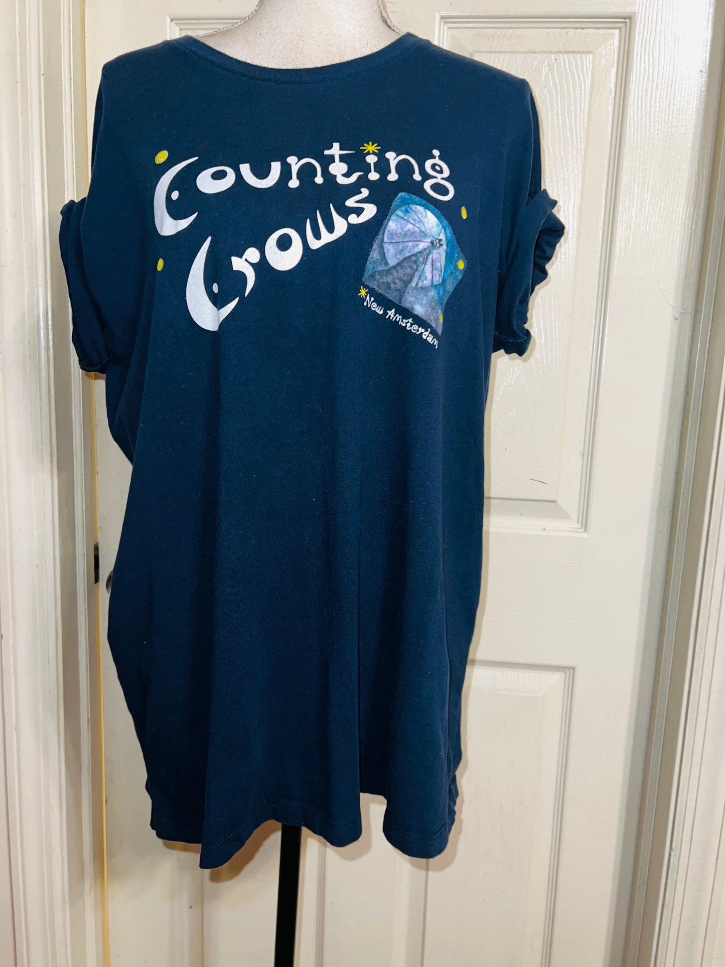 Counting Crows Double Sided Oversized Distressed Tee