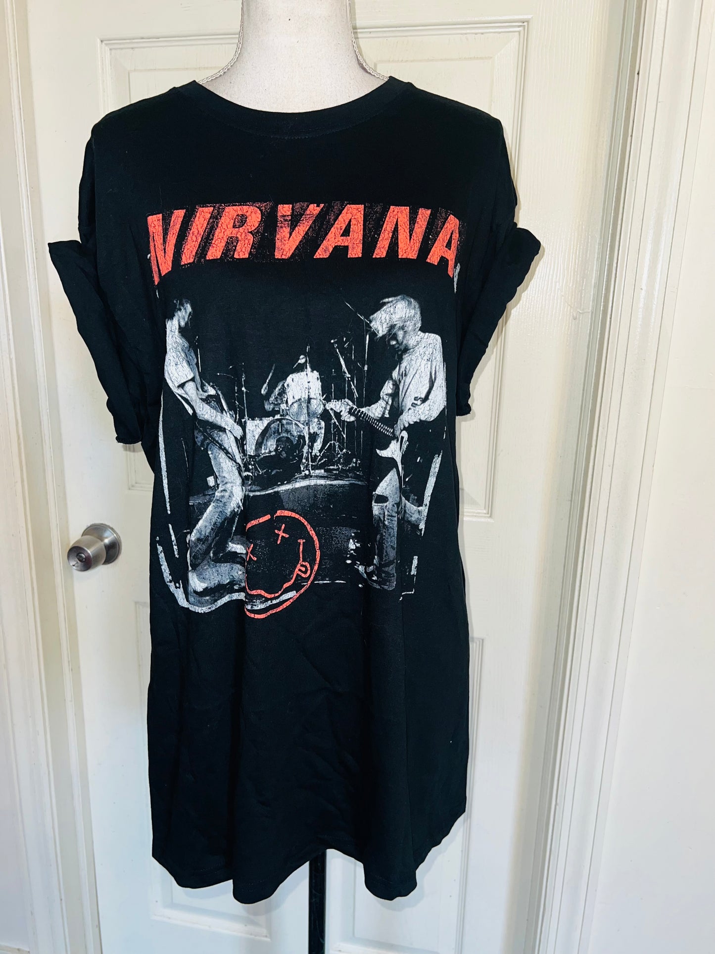Nirvana Oversized Distressed Tee