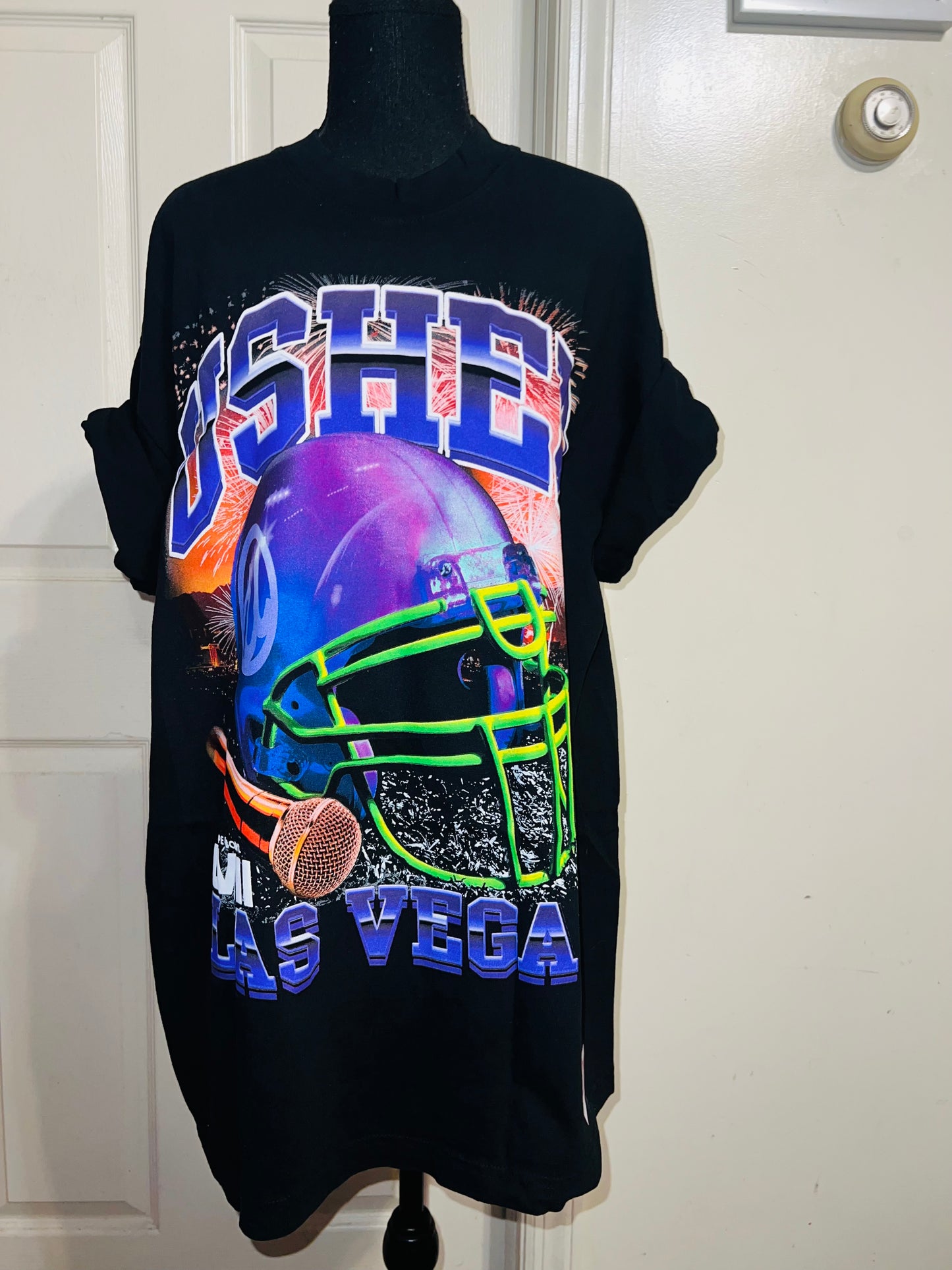 Usher Super Bowl Oversized Distressed Tee