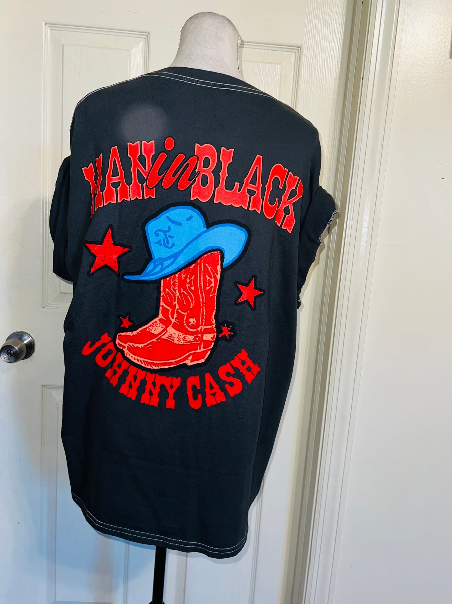Johnny Cash Double Sided Oversized Distressed Tee