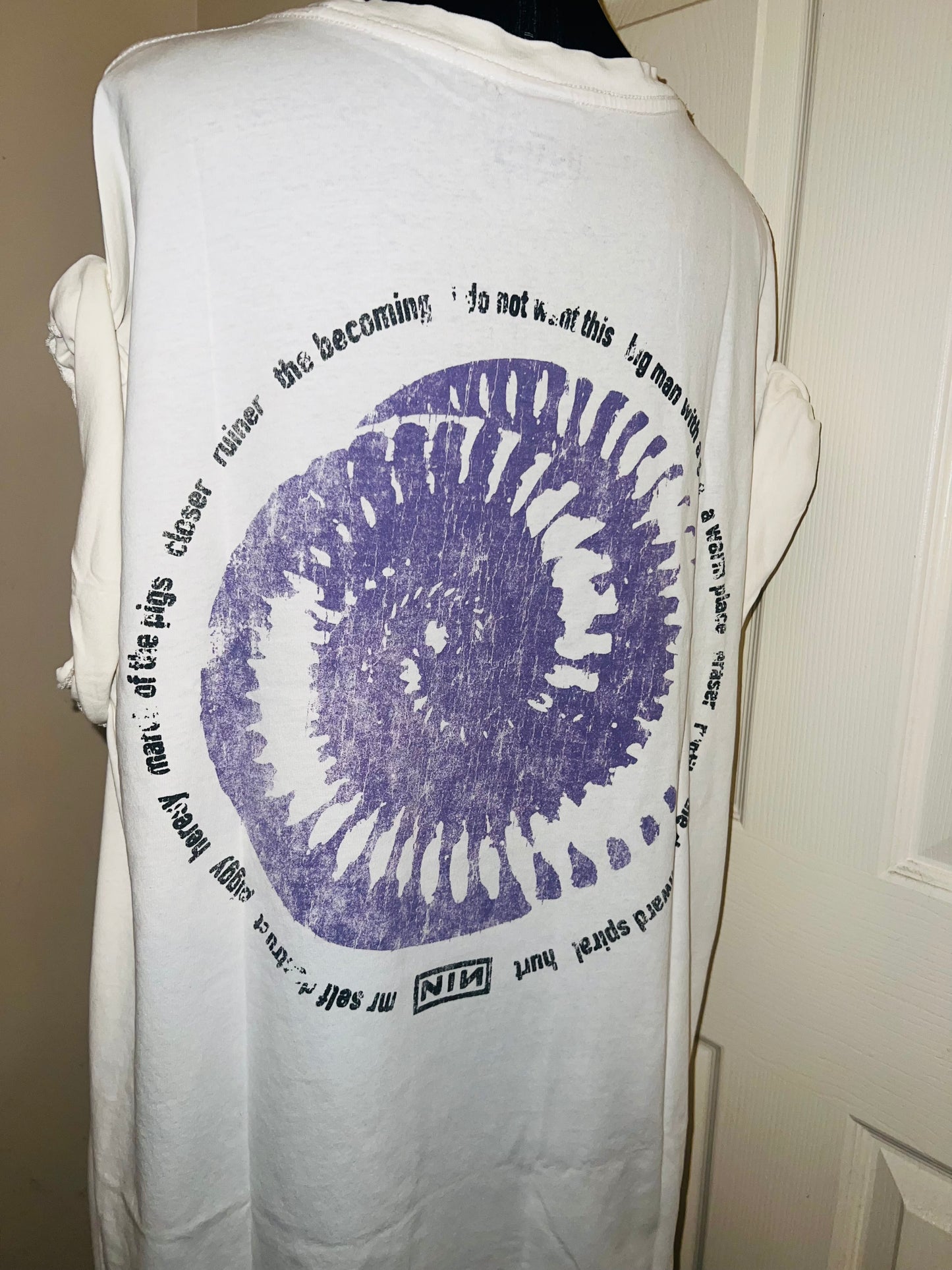 Nine Inch Nails Double Sided Oversized Distressed Tee