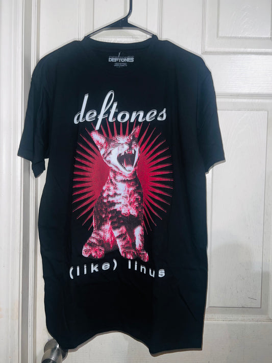 Deftones Like Linus Oversized Distressed Tee