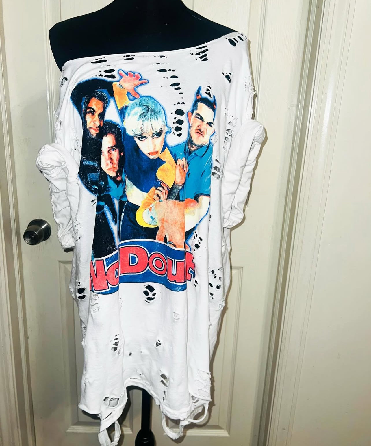 No Doubt Oversized Distressed Tee