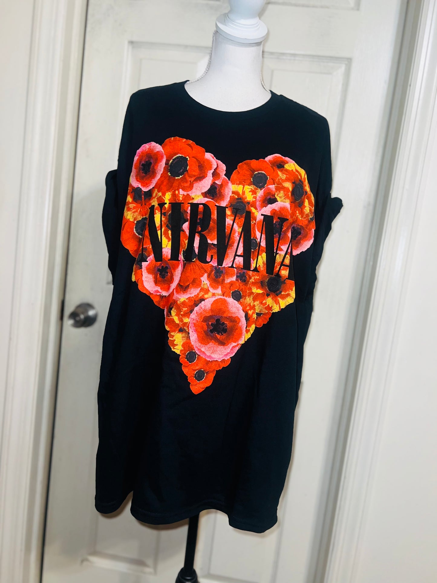 Nirvana Oversized Distressed Tee