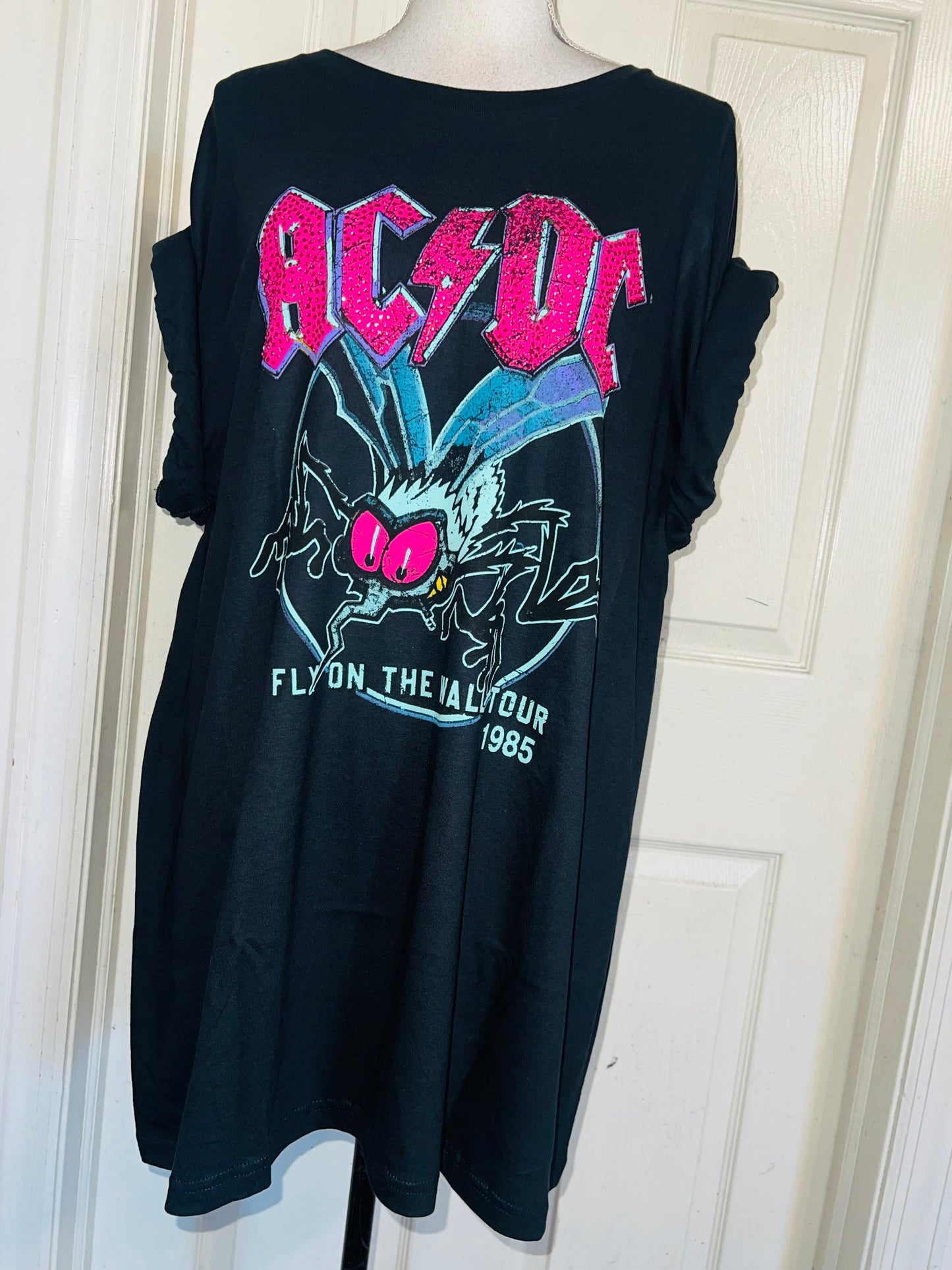 AC/DC Oversized Distressed Tee