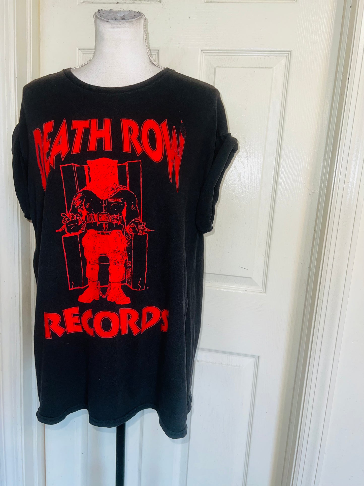 Death Row Records Oversized Distressed Tee