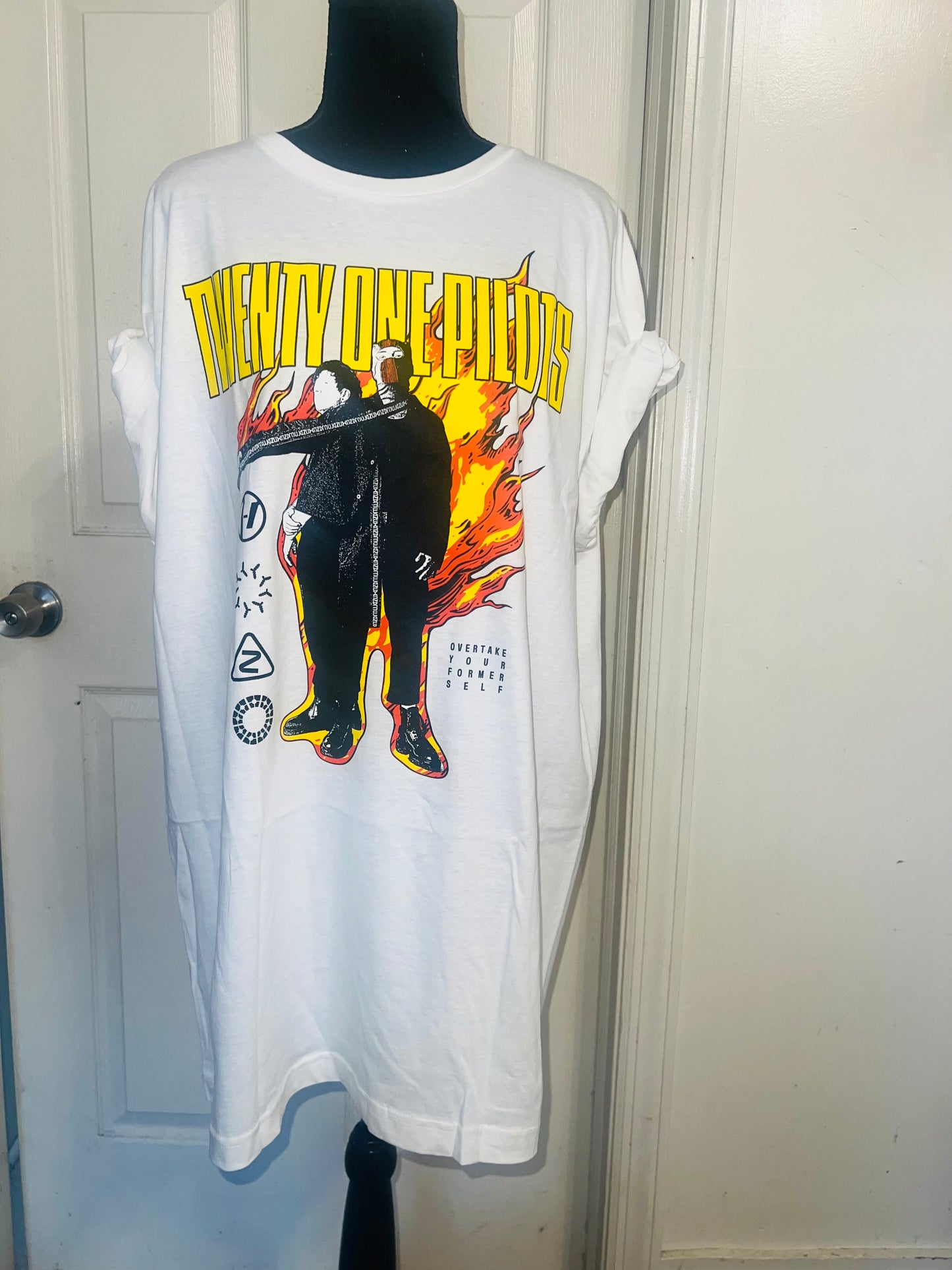 Twenty One Pilots Oversized Distressed Tee
