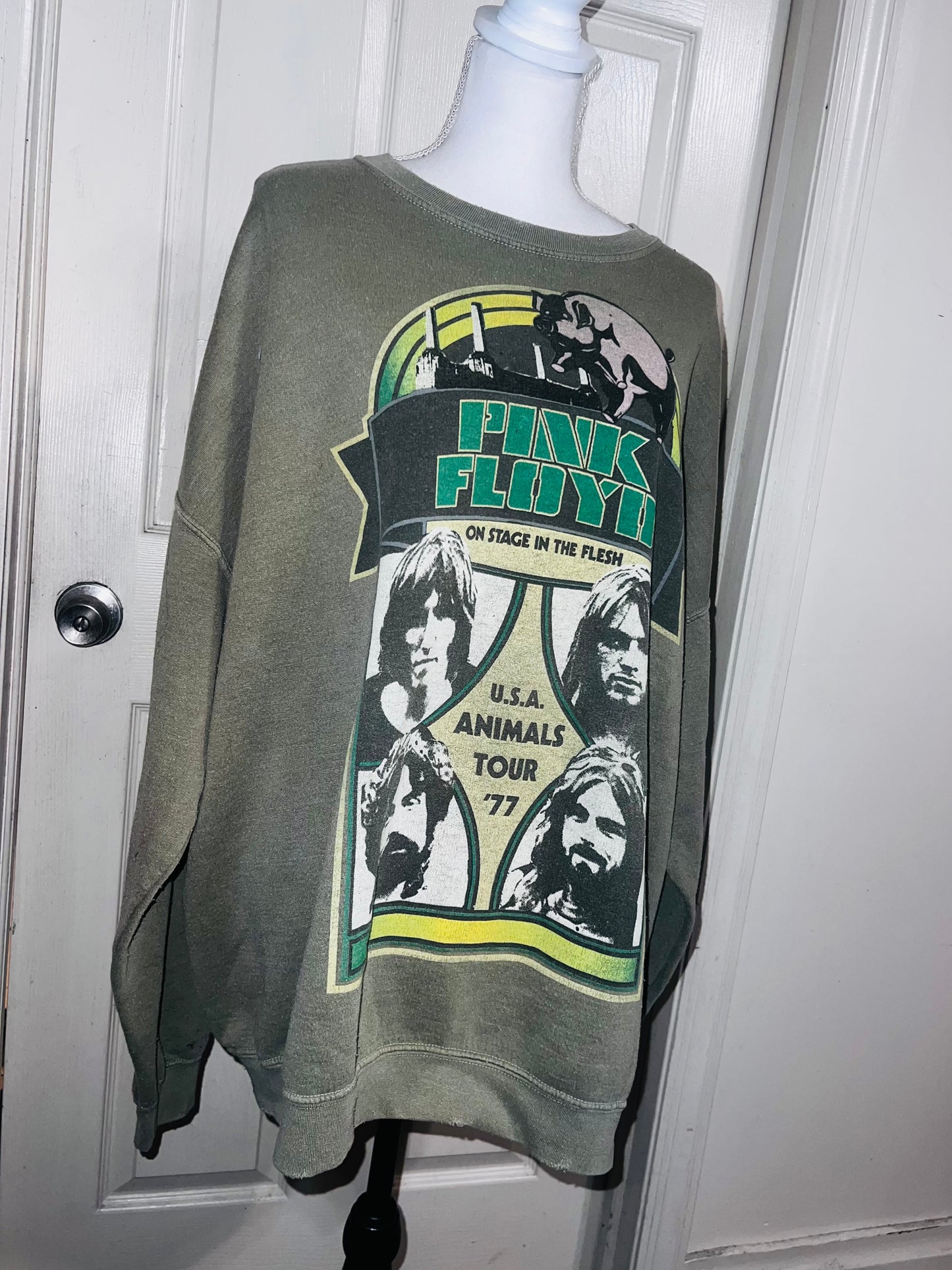 Pink Floyd Oversized Distressed Sweatshirt