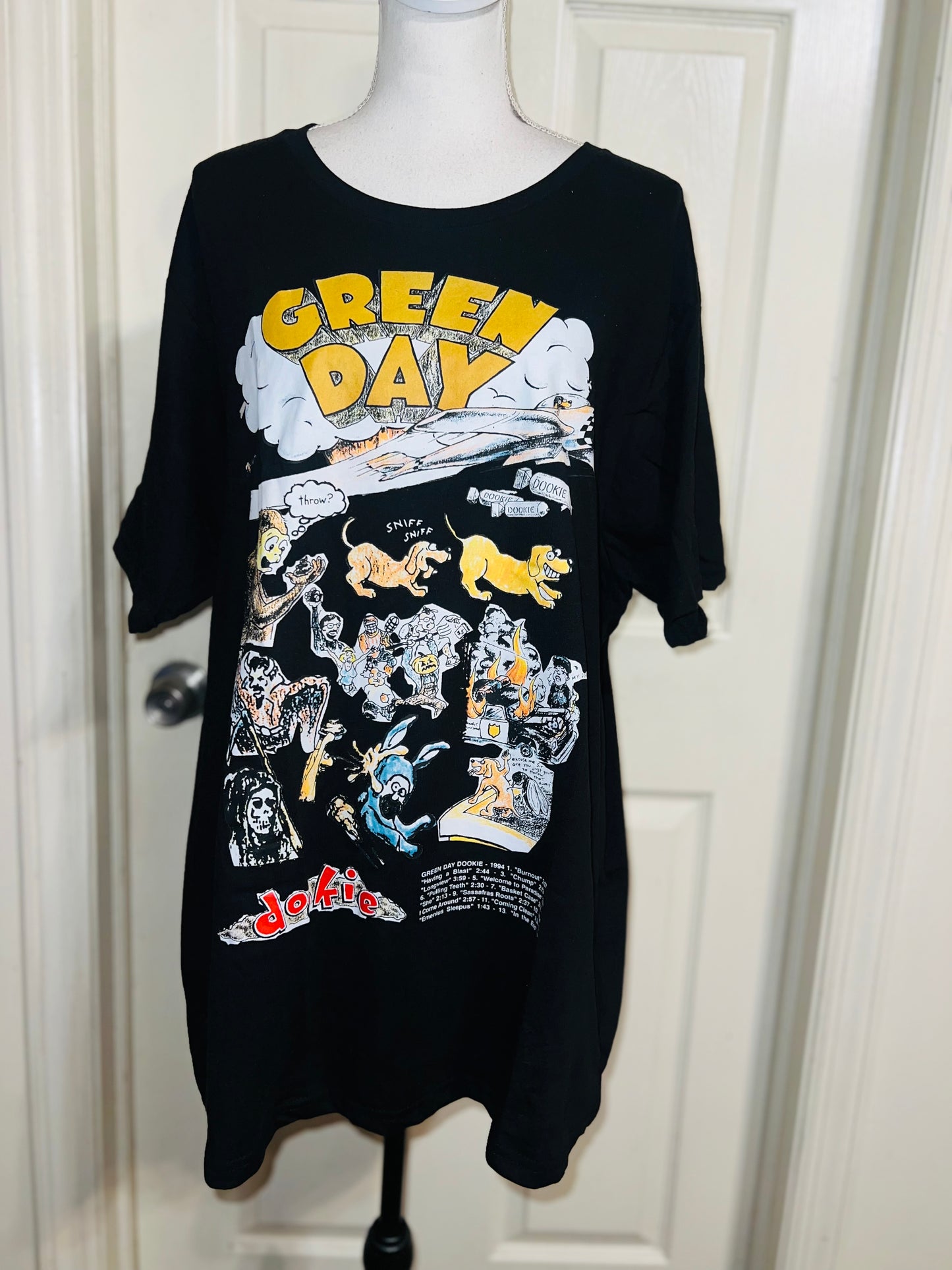 Green Day Oversized Distressed Tee