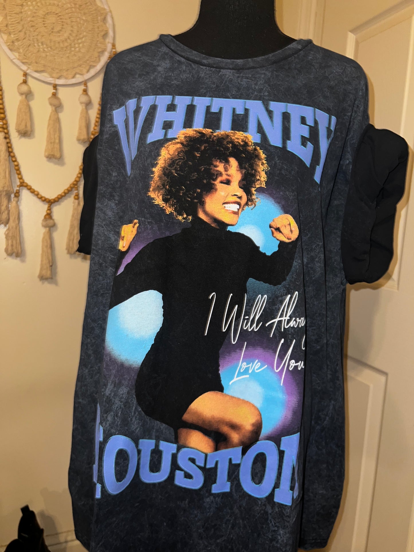 Whitney Houston Oversized Distressed Tee