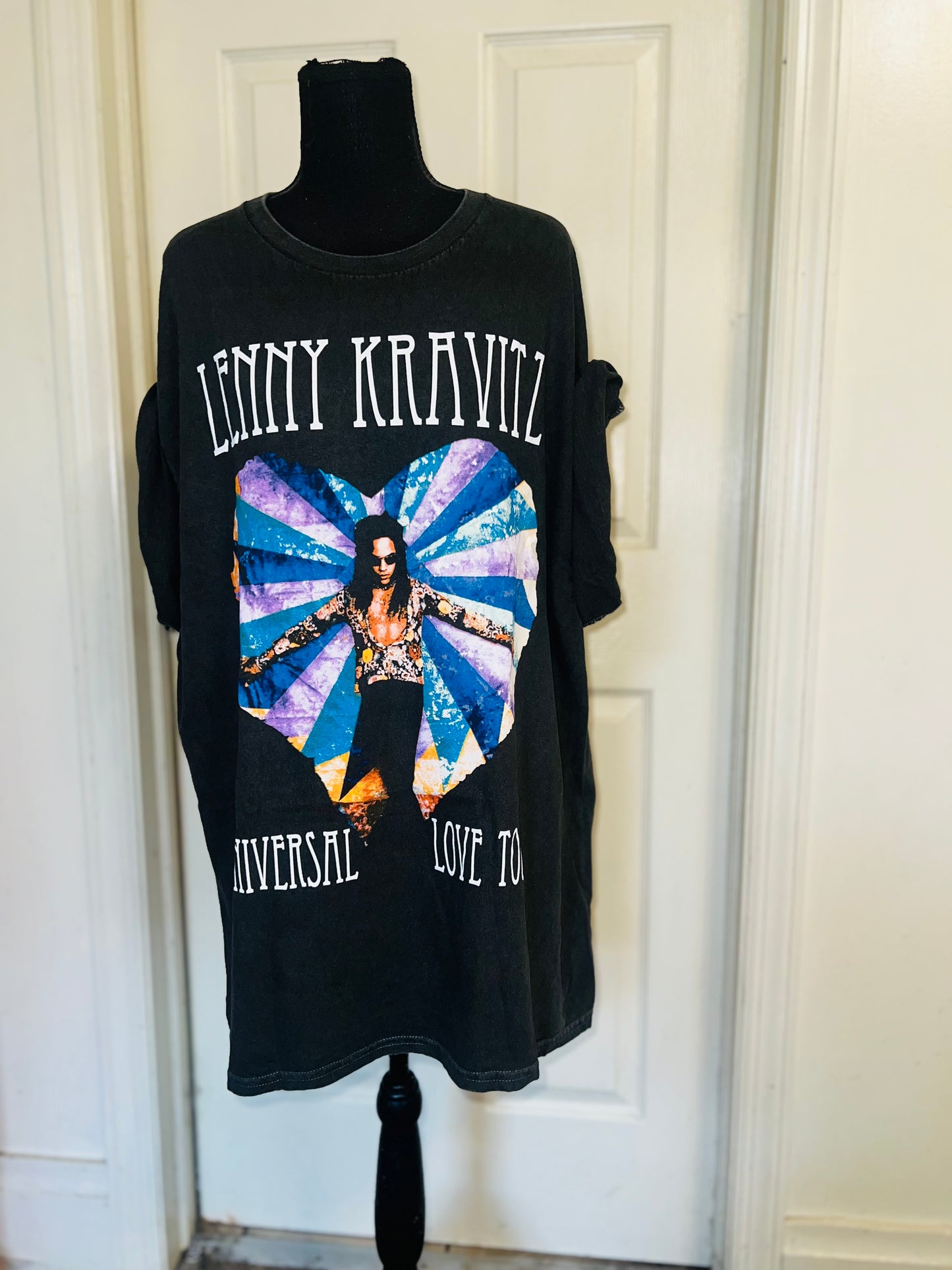 Lenny Kravitz Oversized Distressed Tee