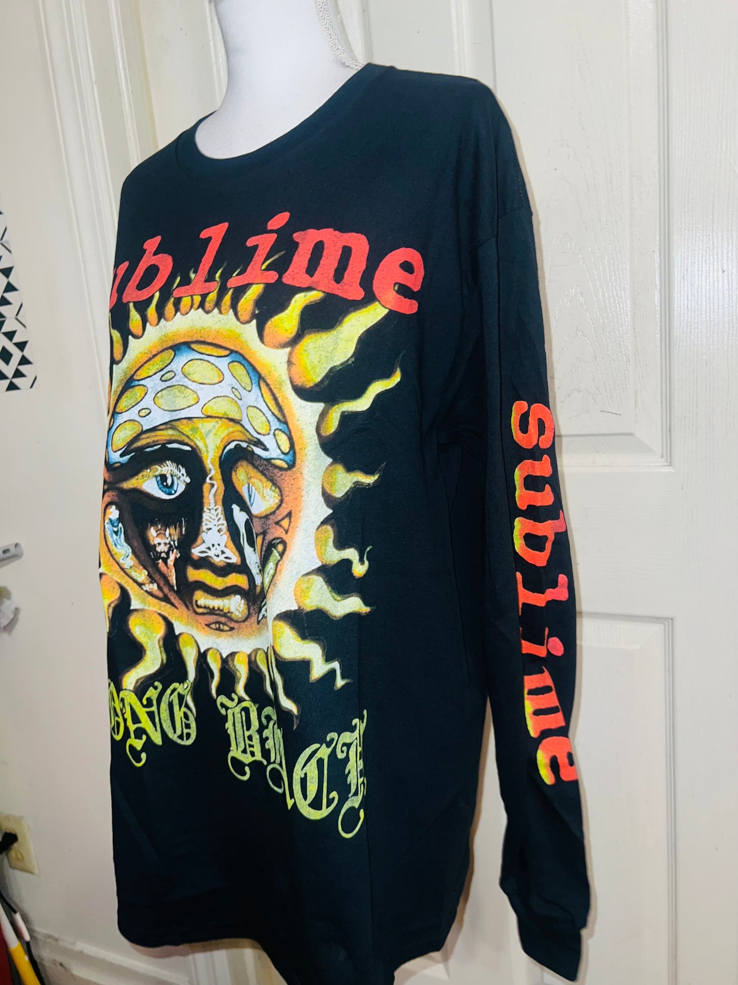 Sublime Oversized Distressed Long Sleeve Tee