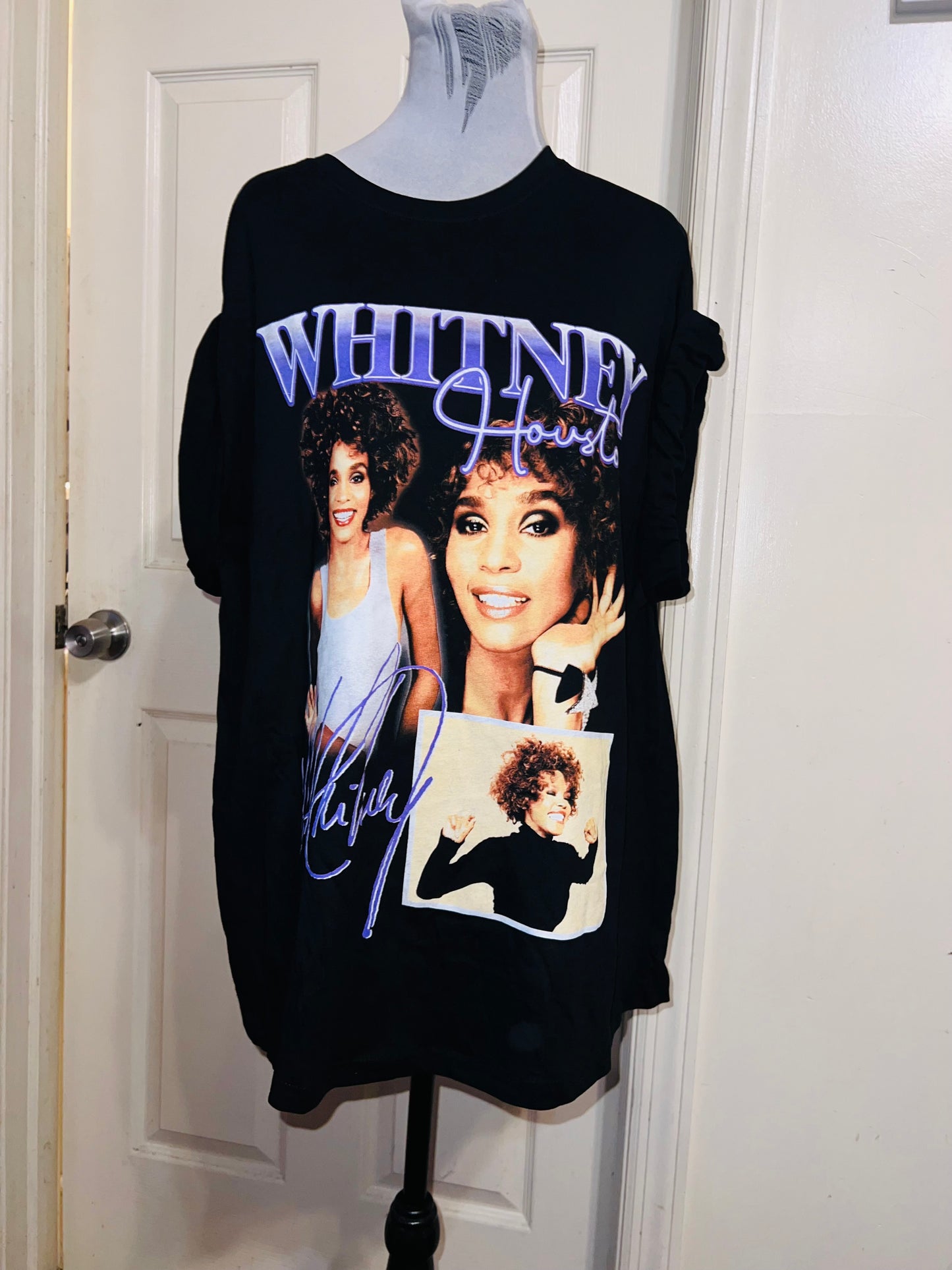 Whitney Houston Oversized Distressed Tee