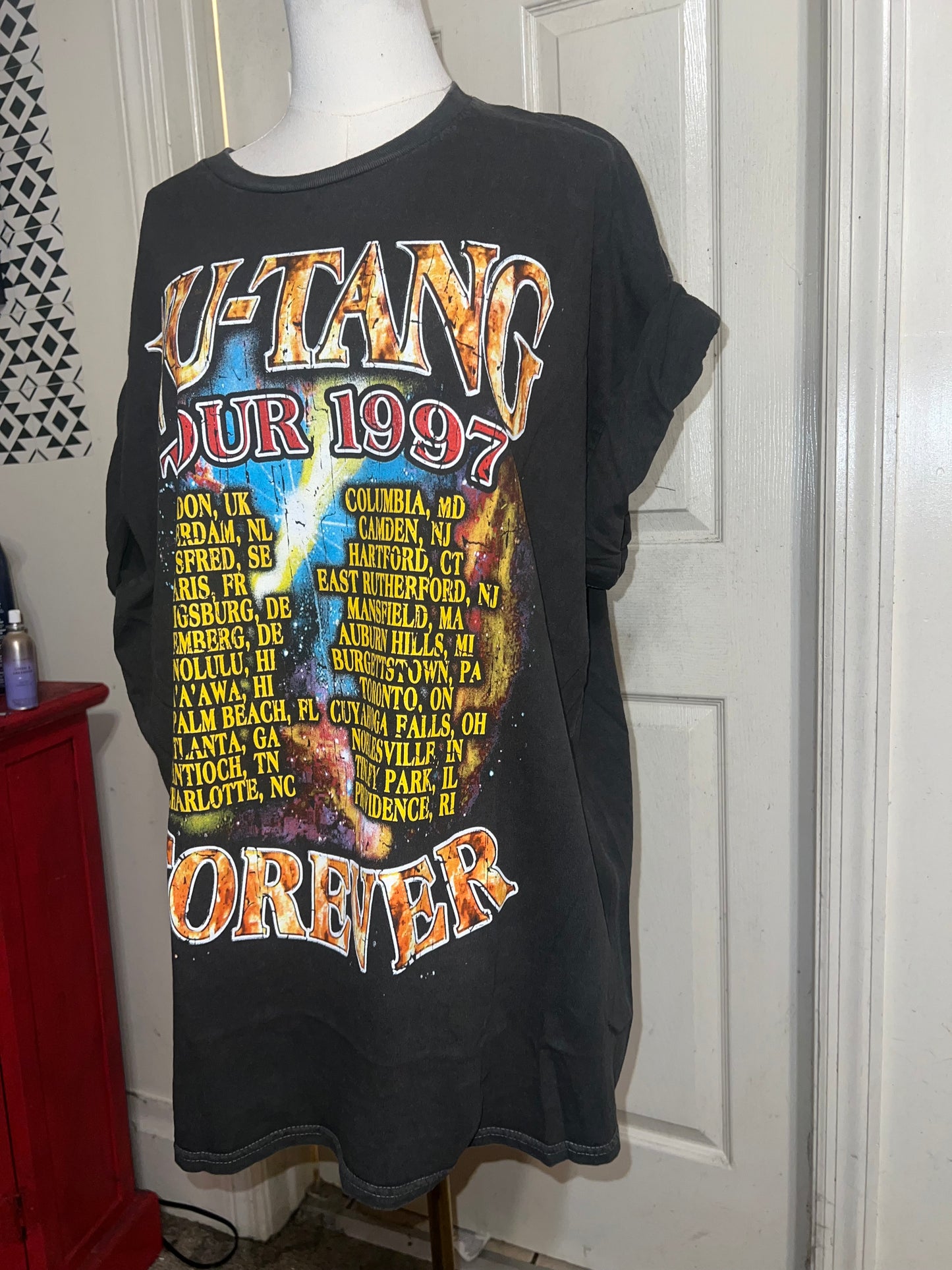 Wu-Tang Clan Tour Oversized Distressed Tee