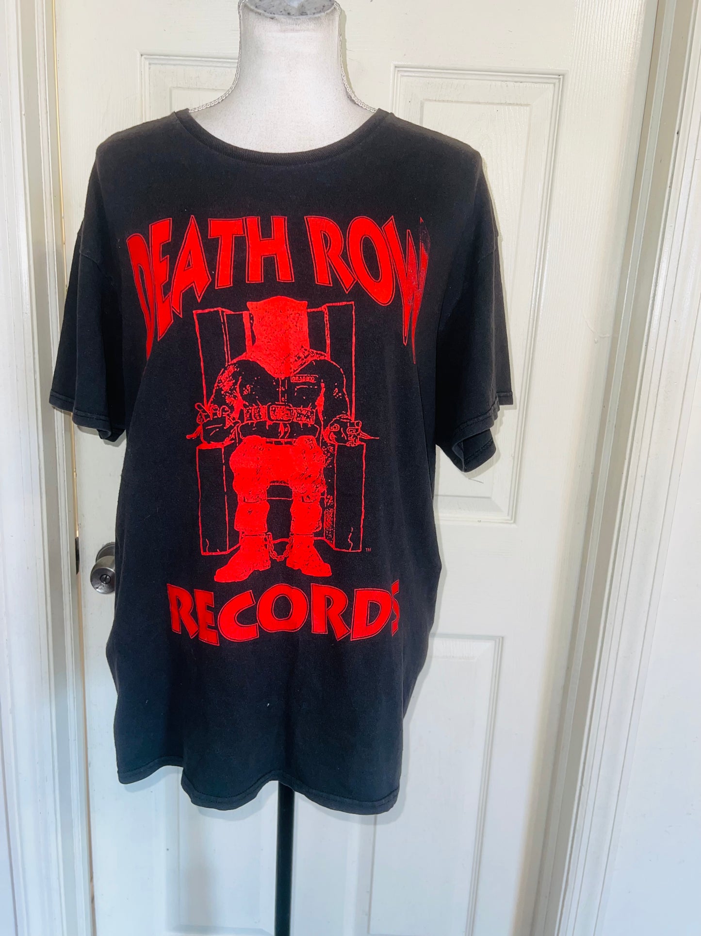 Death Row Records Oversized Distressed Tee
