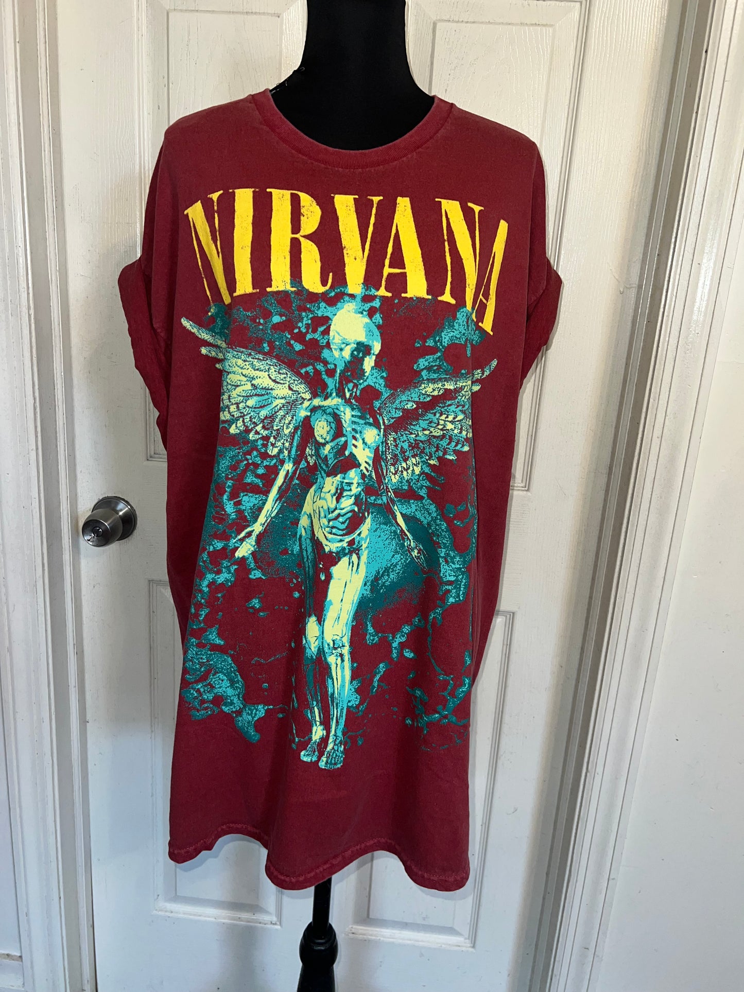 Nirvana Oversized Distressed Tee