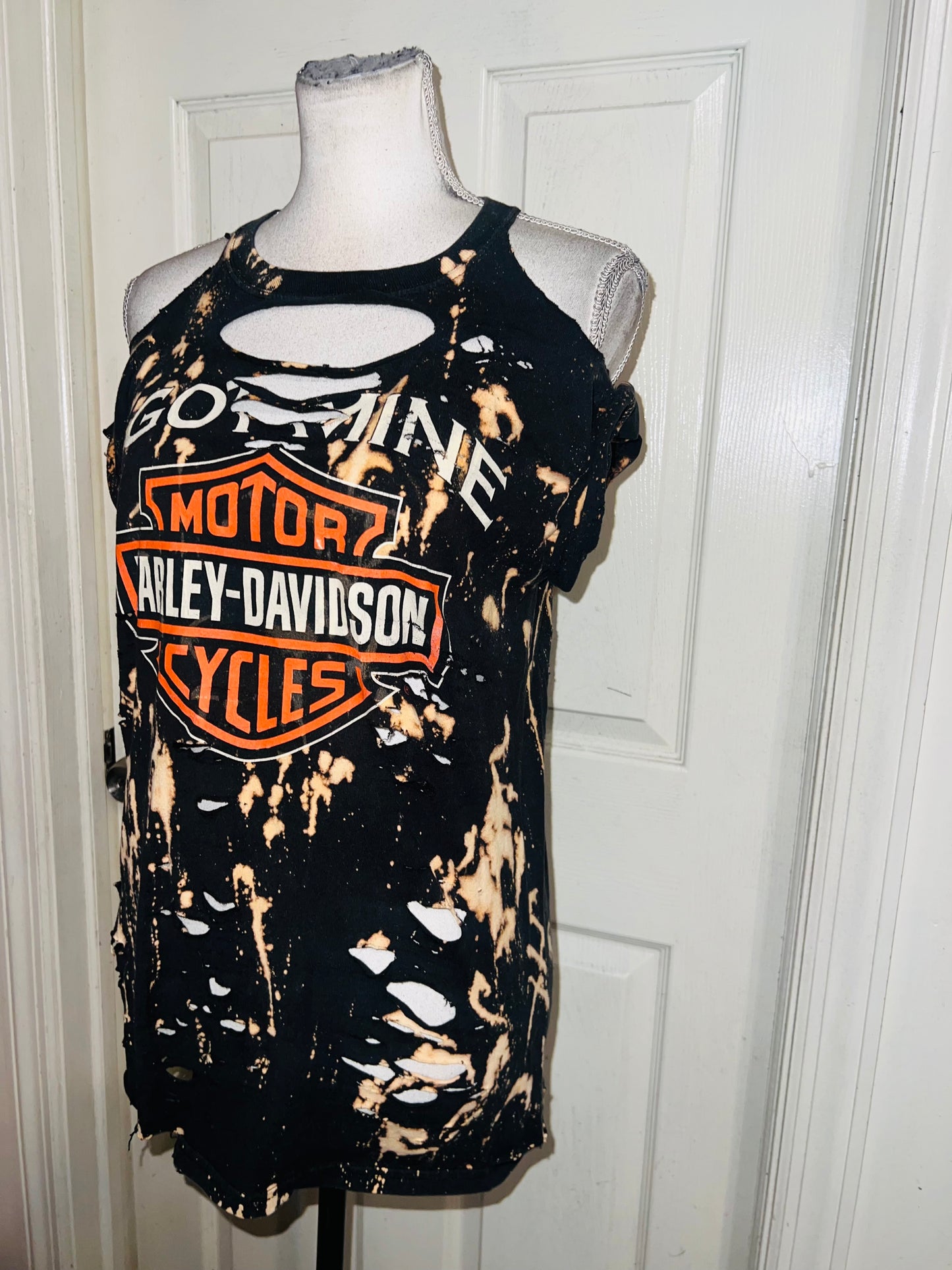 Harley Davidson Bleached Double Sided Distressed Tee