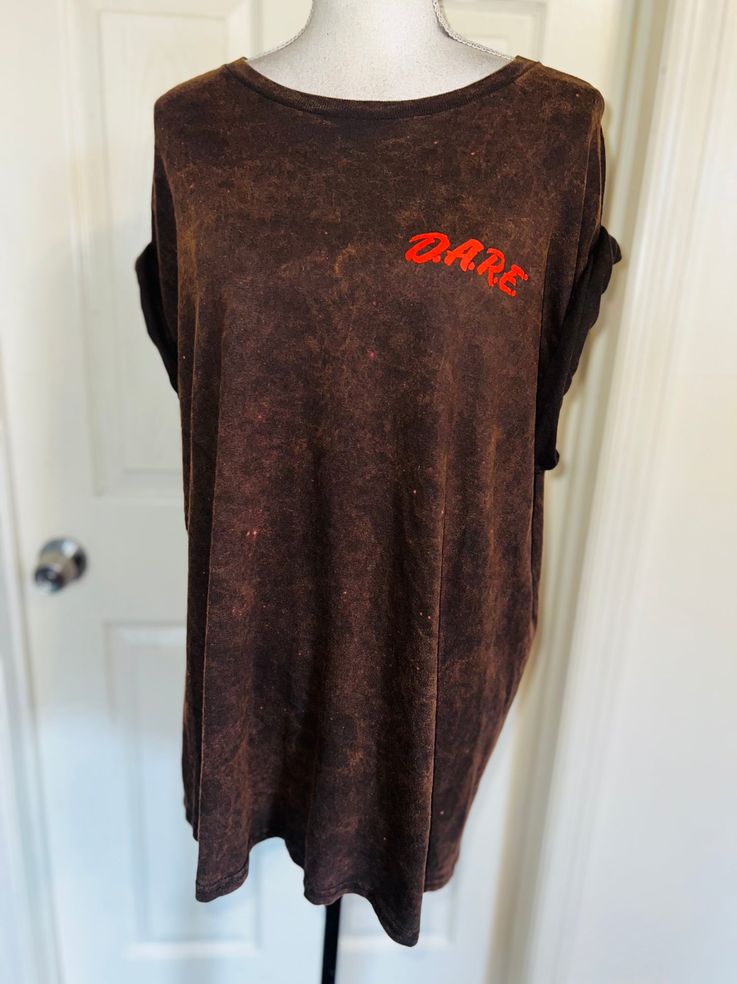 D.A.R.E Double Sided Oversized Distressed Tee
