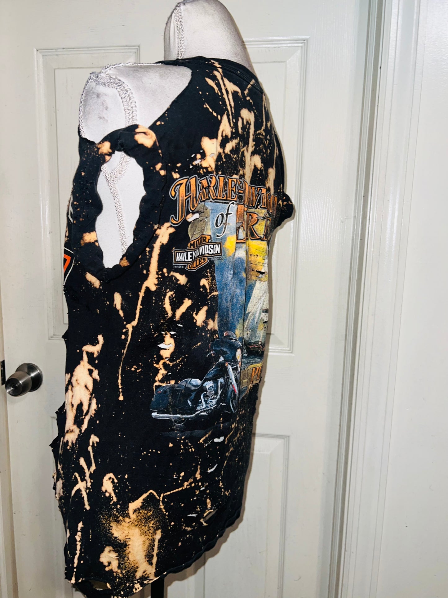 Harley Davidson Bleached Double Sided Distressed Tee
