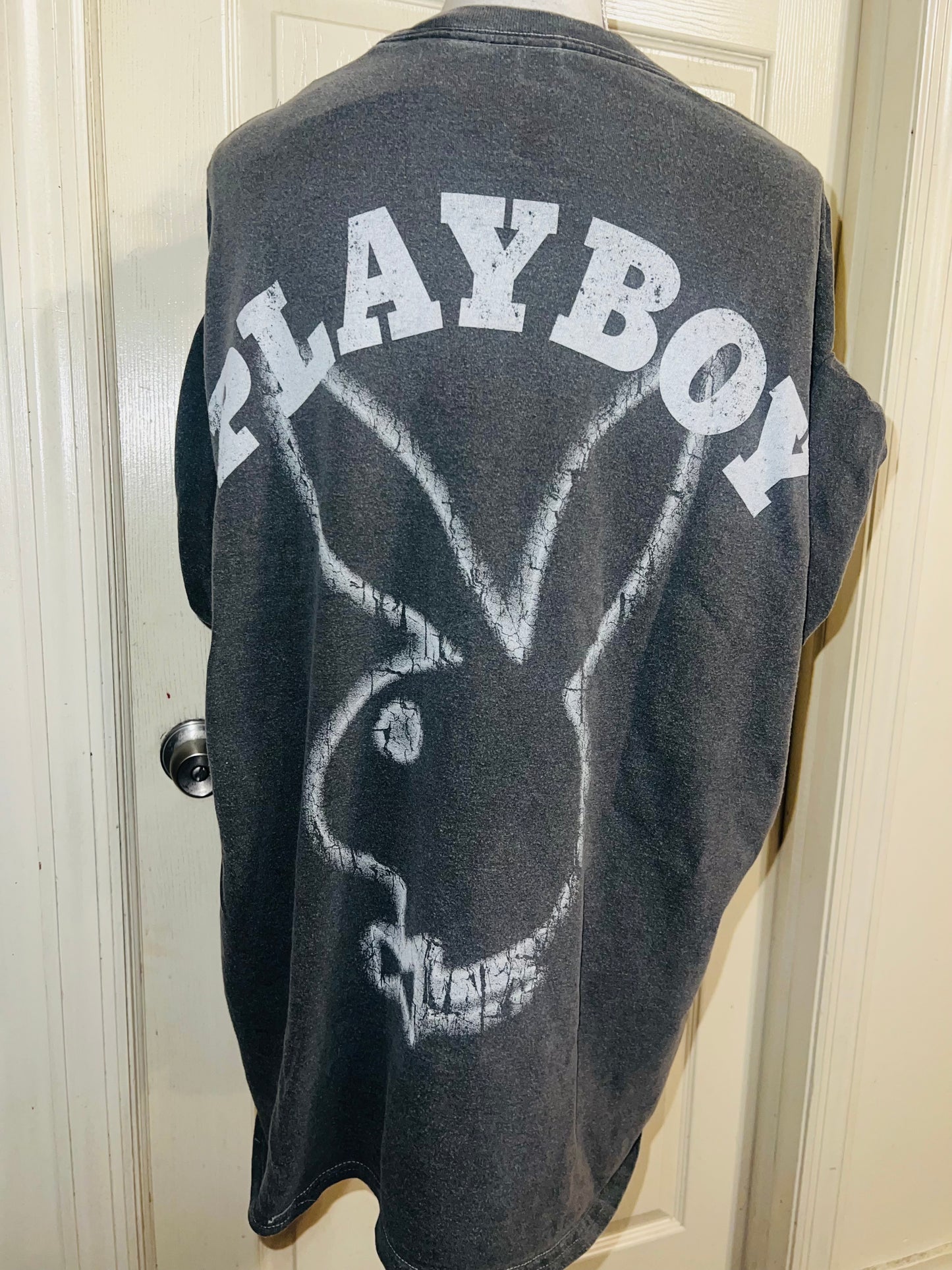 Playboy Double Sided Oversized Distressed Tee