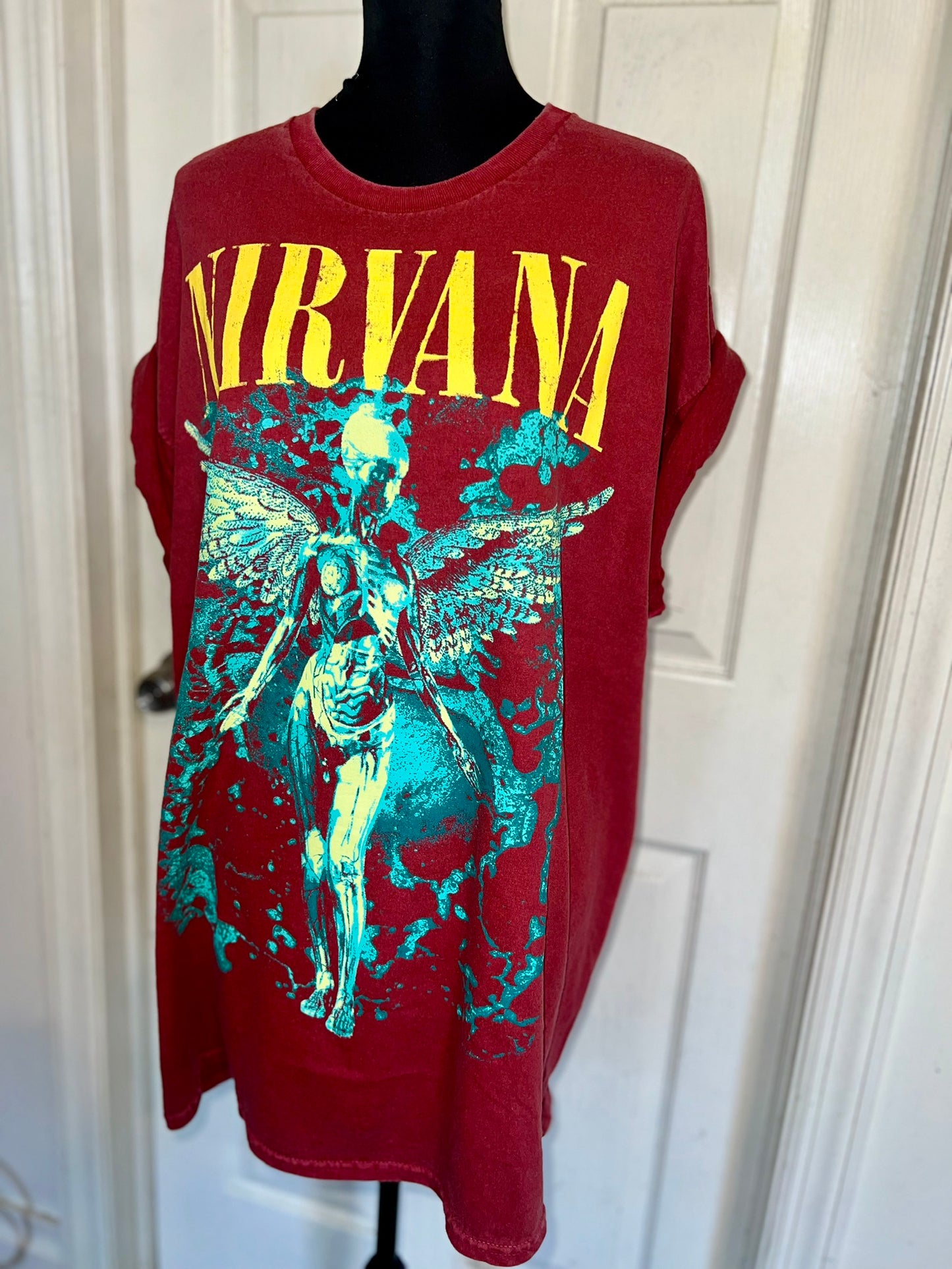 Nirvana Oversized Distressed Tee