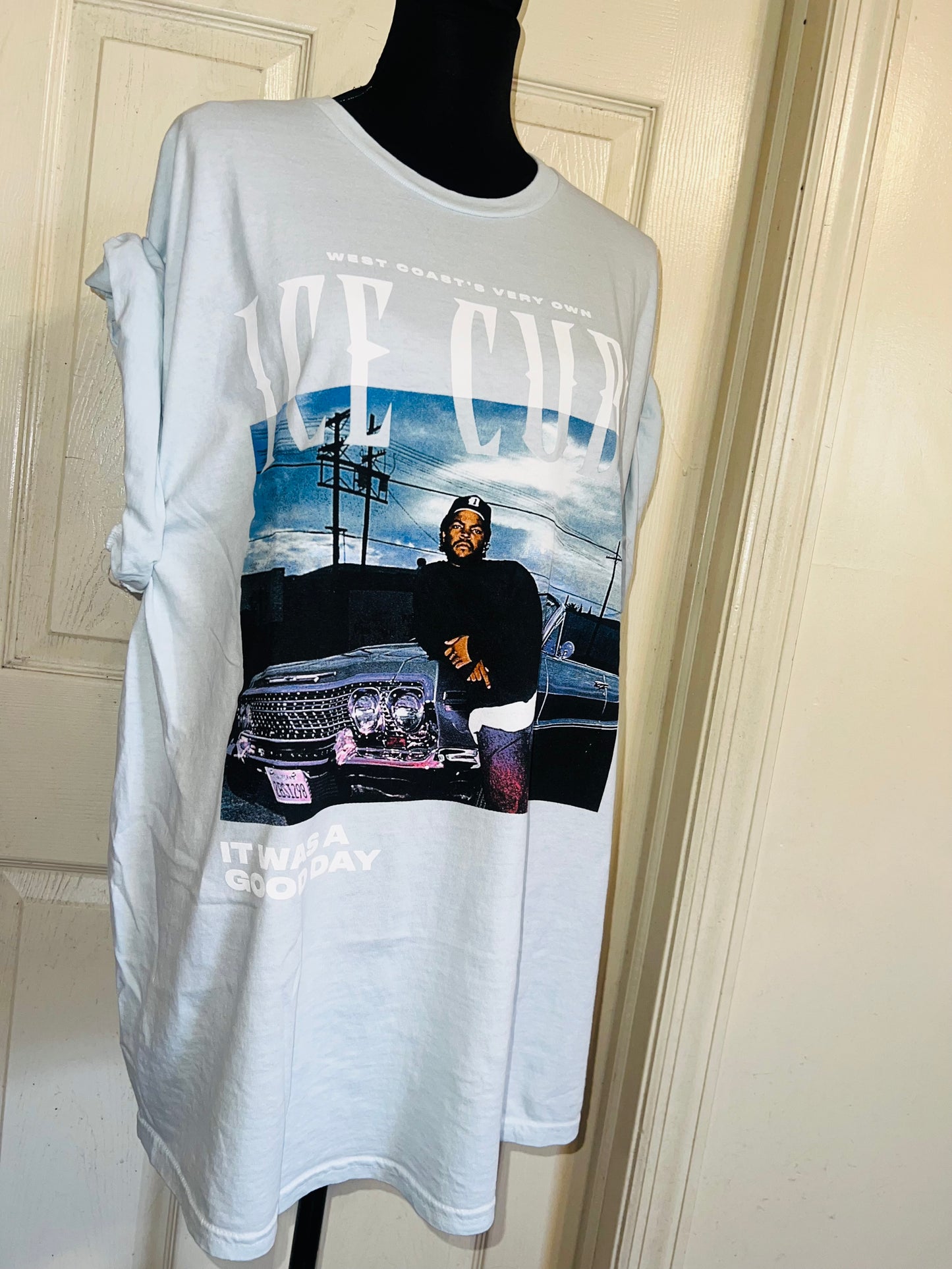 Ice Cube Double Sided Oversized Distressed Tee