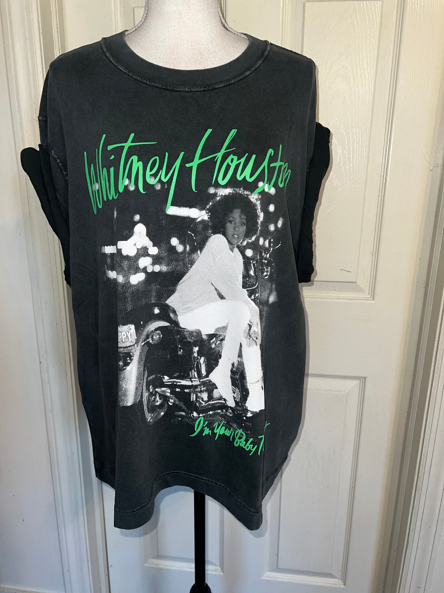 Whitney Houston Double Sided Oversized Distressed Tee