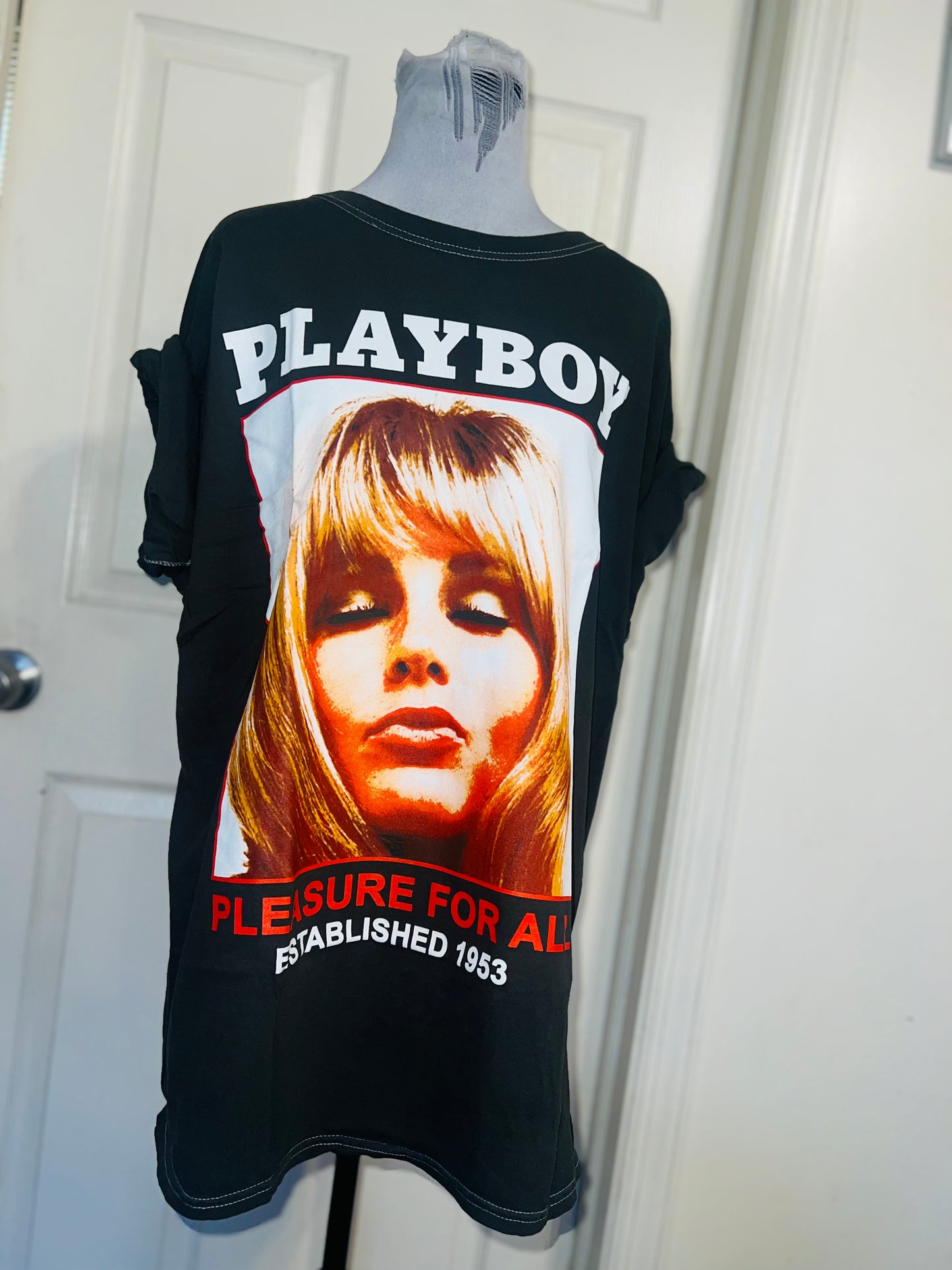 Playboy Oversized Distressed Tee