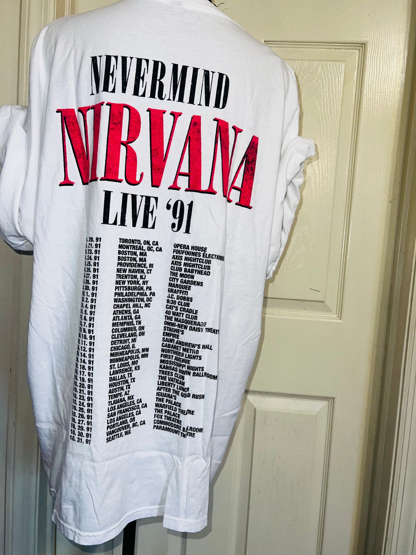 Nirvana Double Sided Oversized Distressed Tee