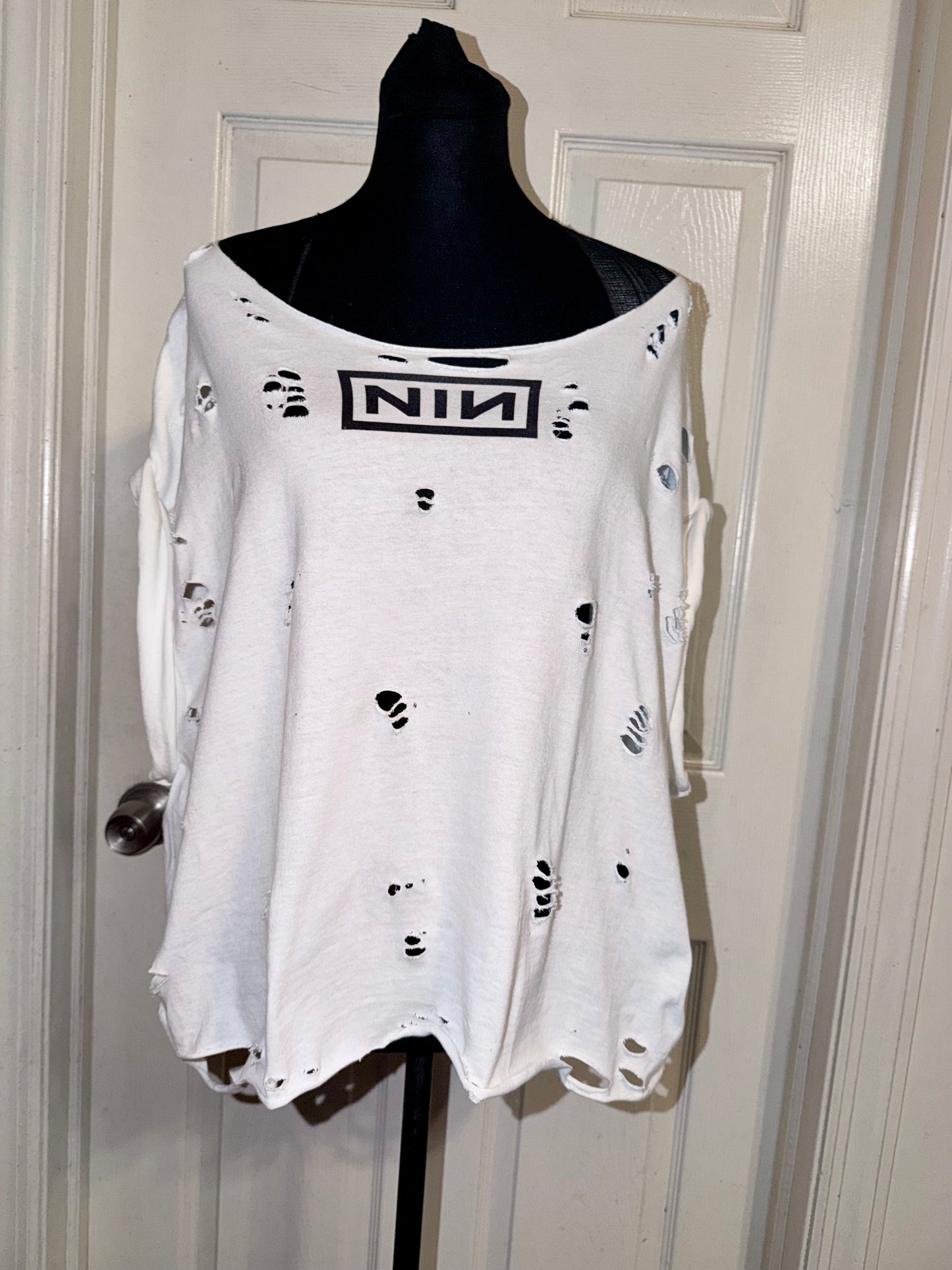 Nine Inch Nails Double Sided Oversized Distressed Tee