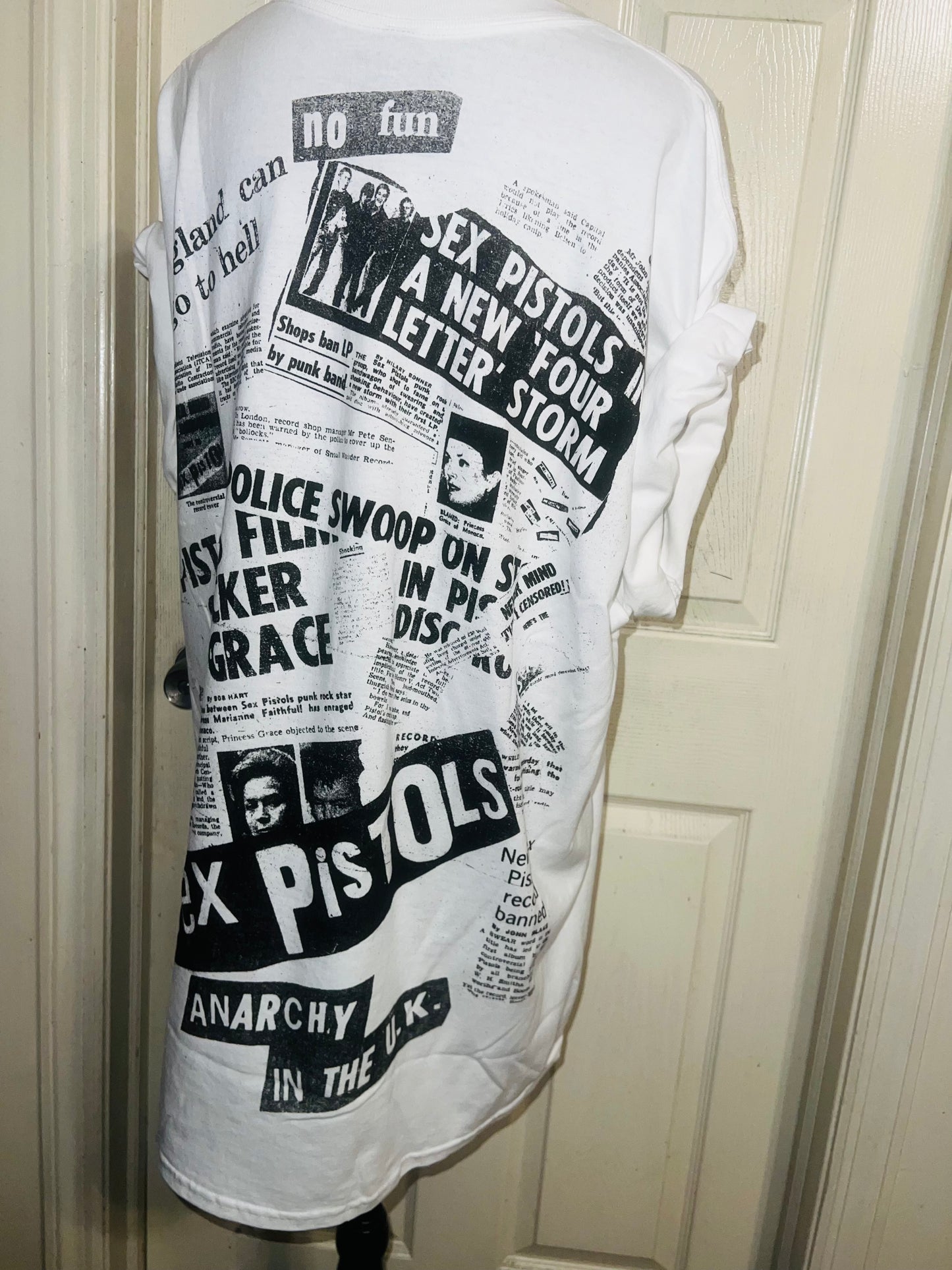 The Sex Pistols Double Sided Oversized Distressed Tee