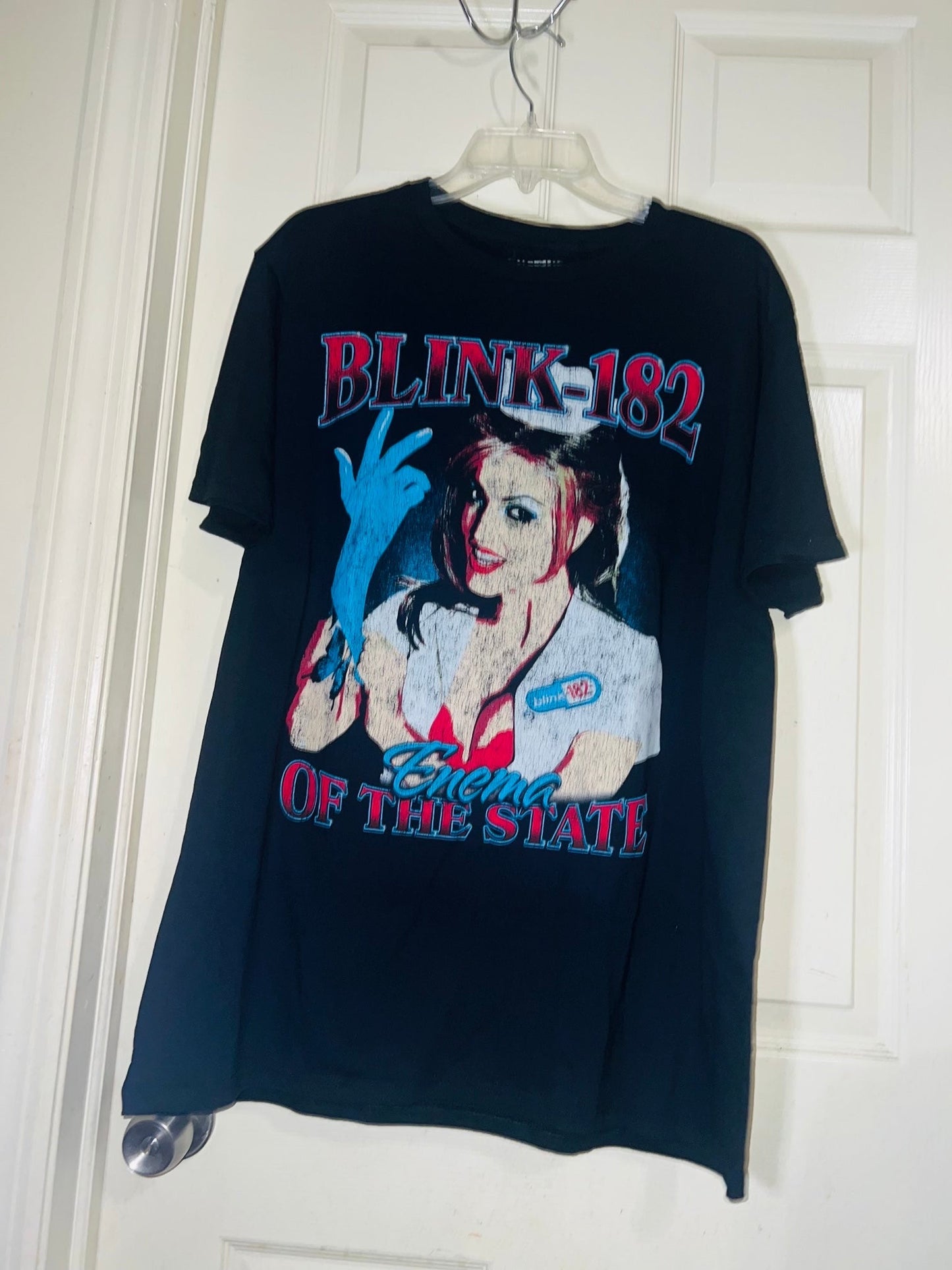 Blink 182 Oversized Distressed Tee