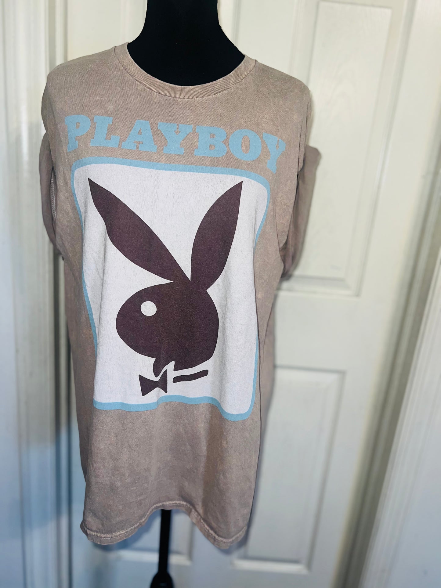 Playboy Oversized Distressed Tee