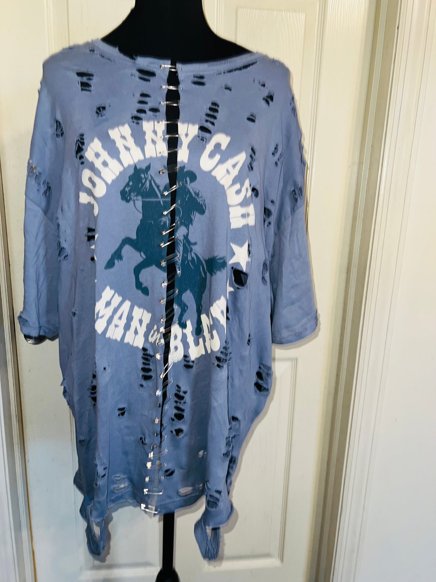 Johnny Cash Split Oversized Distressed Tee