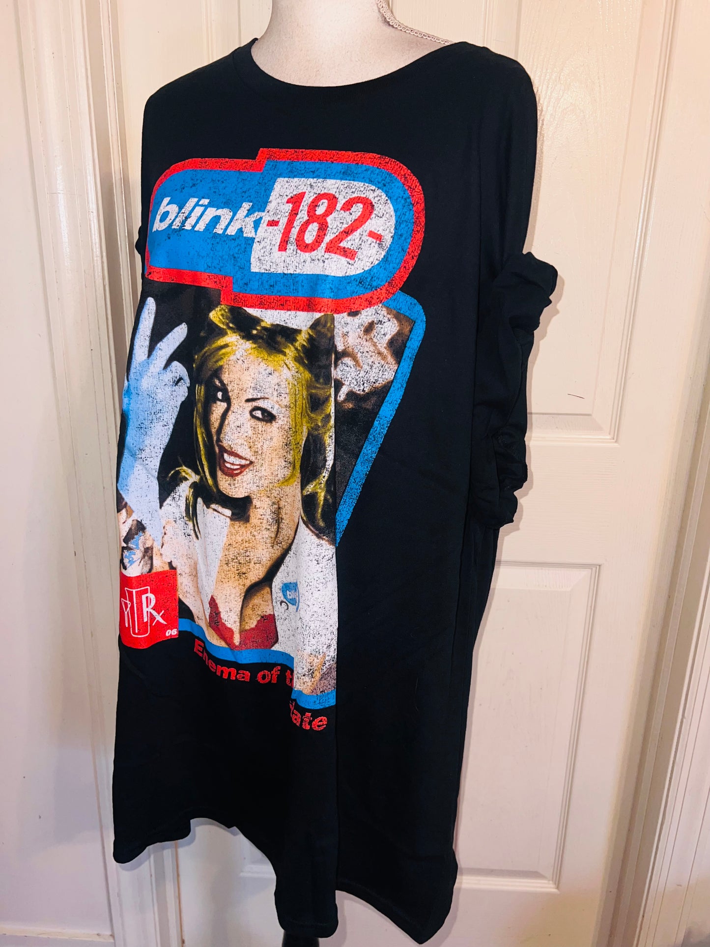 Blink 182 Double Sided Oversized Distressed Tee