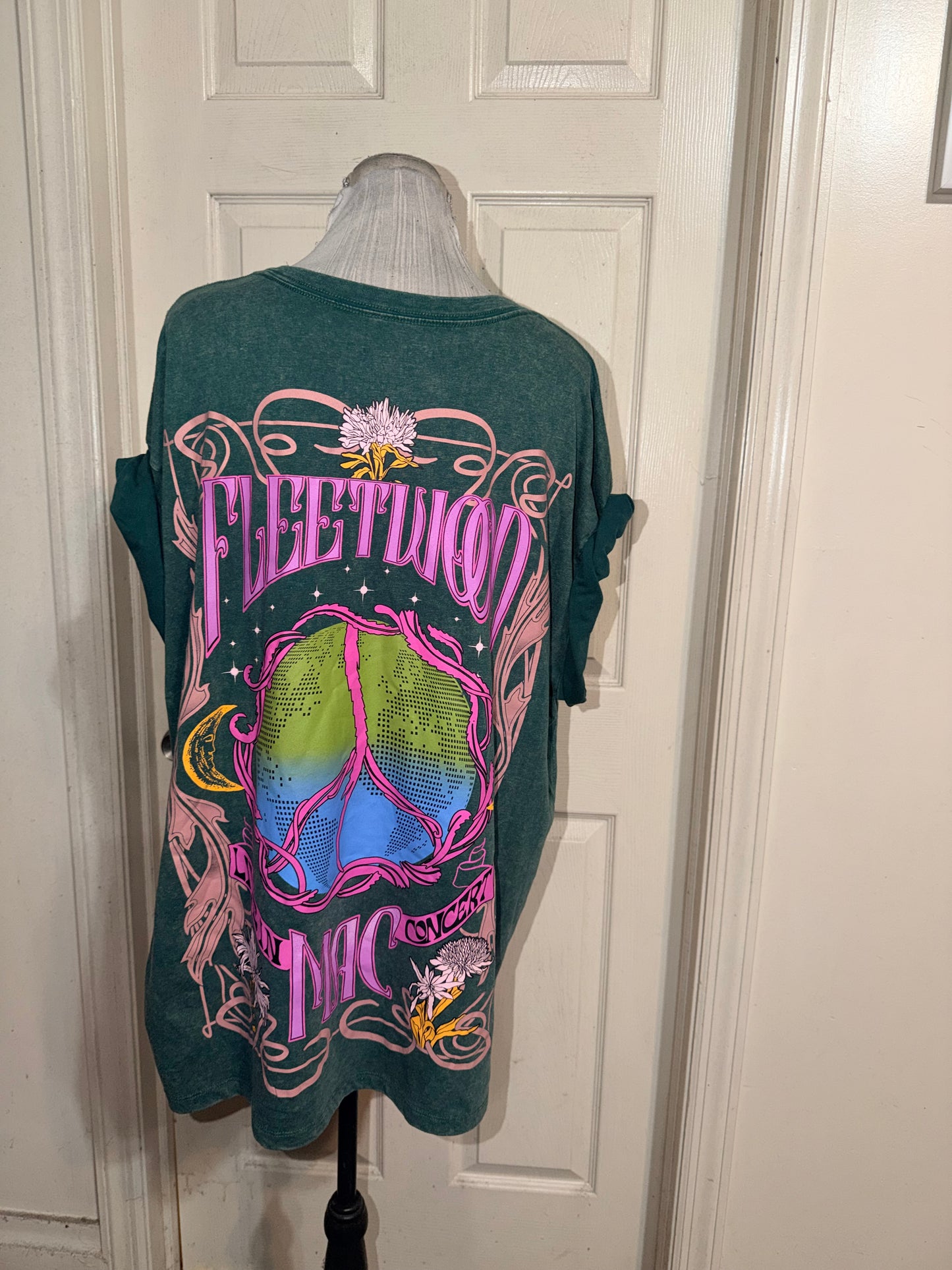 Fleetwood Mac Double Sided Oversized Distressed Tee