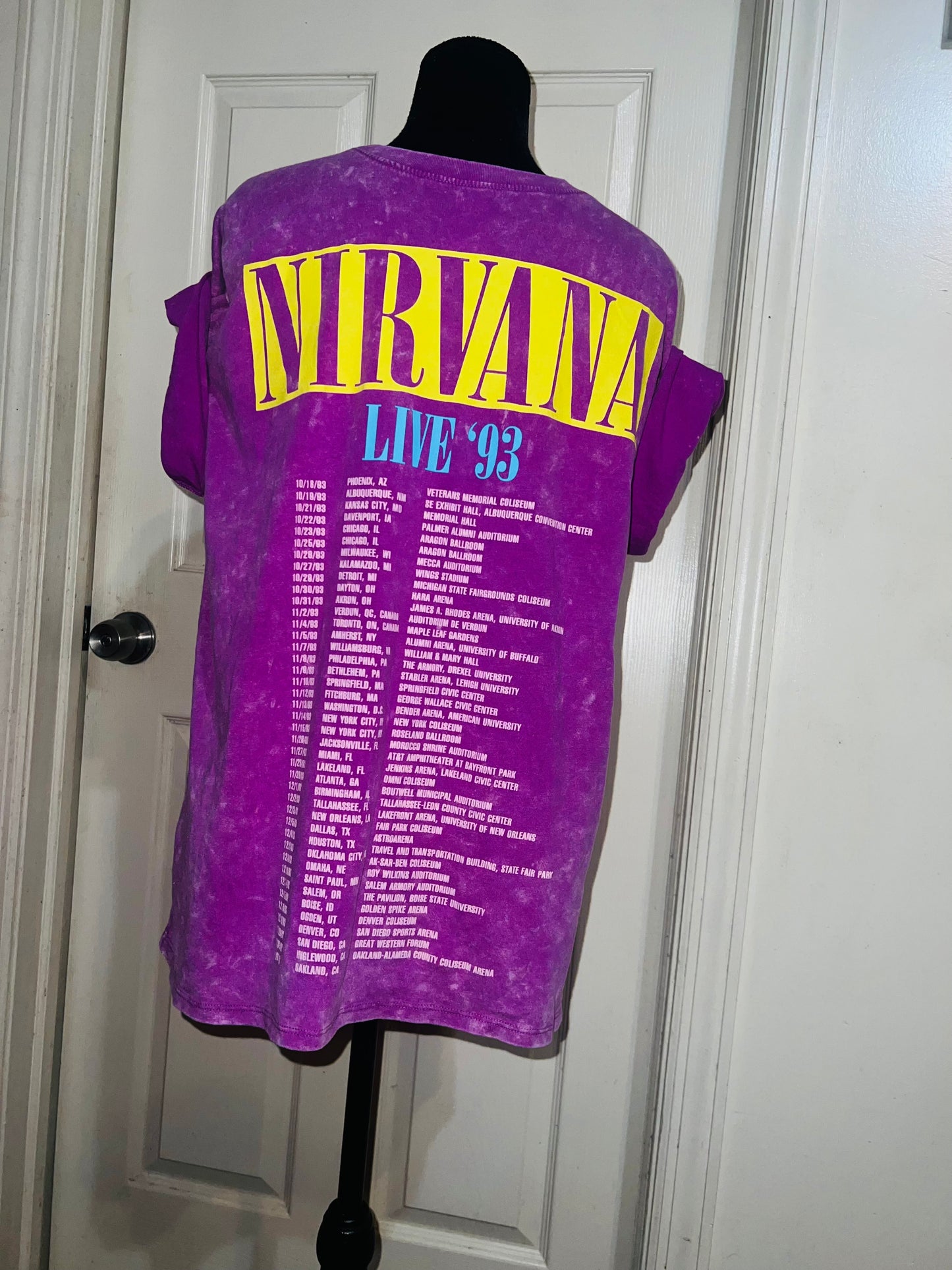 Nirvana Double Sided Oversized Distressed Tee
