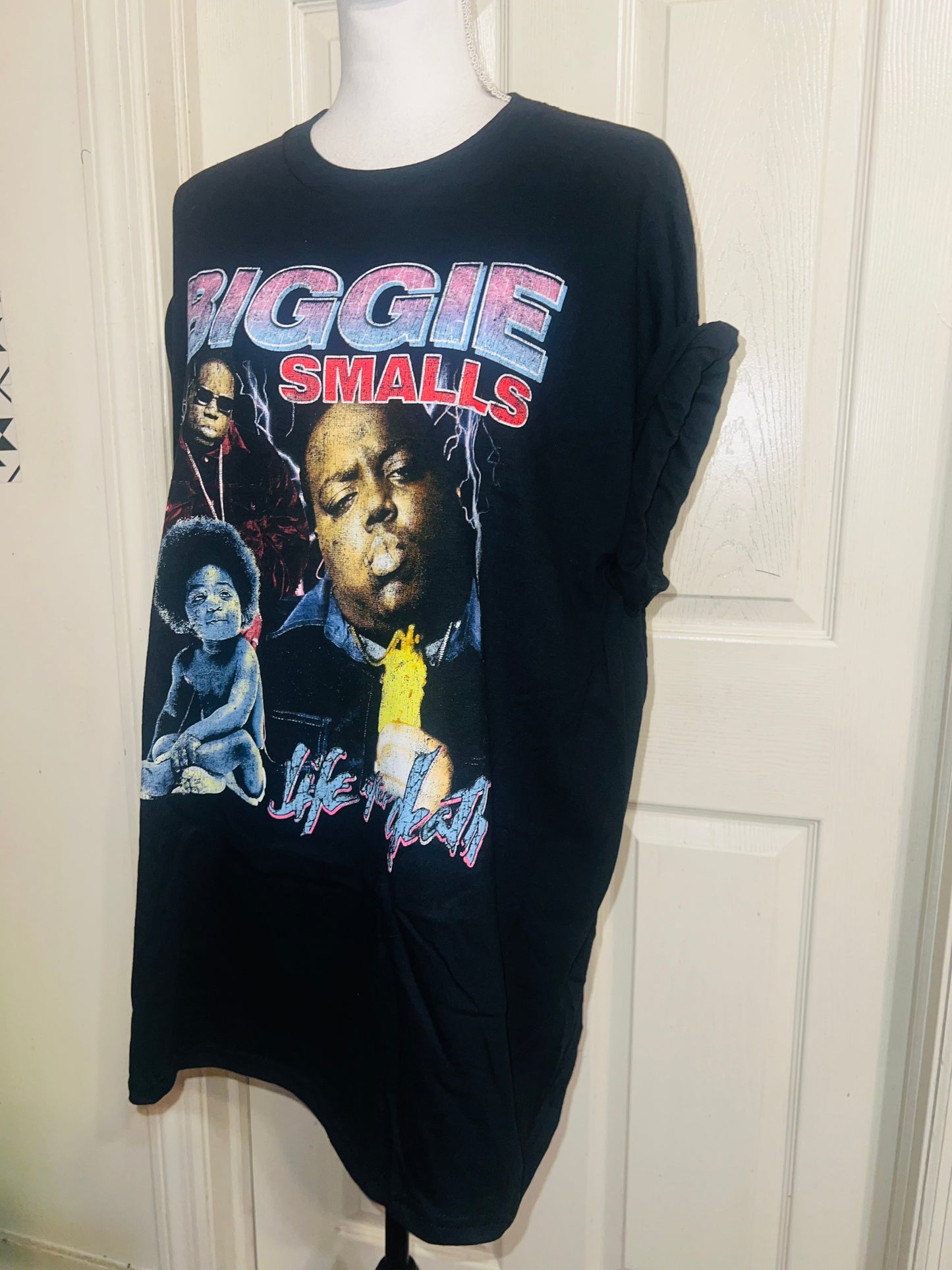 Biggie Smalls Oversized Distressed Tee