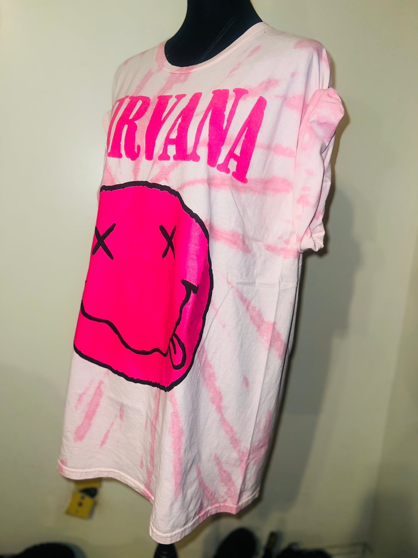 Nirvana Oversized Distressed Tee
