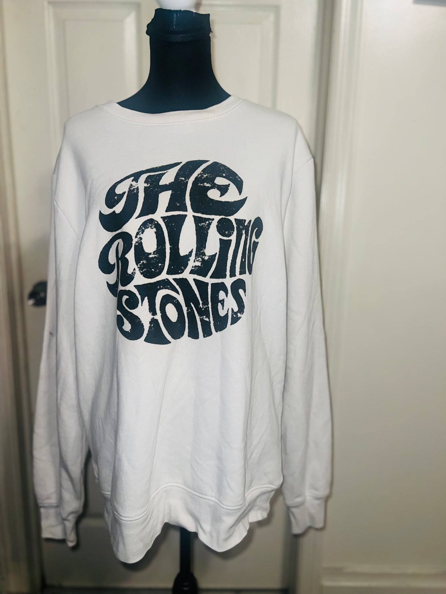 The Rolling Stones Oversized Distressed Sweatshirt