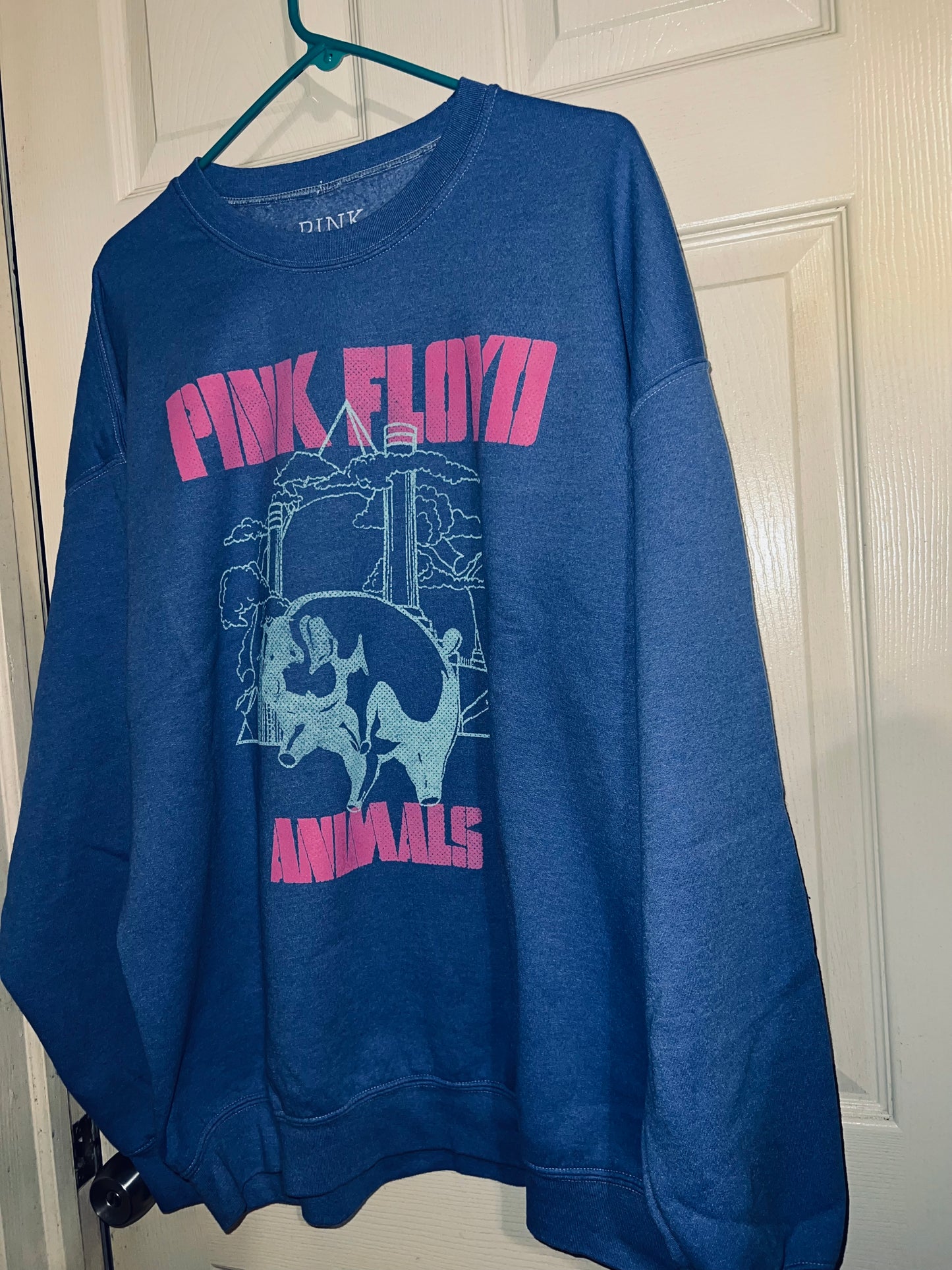 Pink Floyd Animals Oversized Distressed Sweatshirt