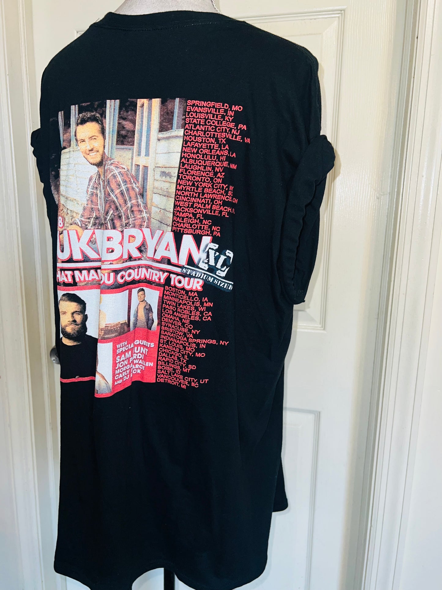 Luke Bryan 2009 Double Sided Oversized Distressed Tee