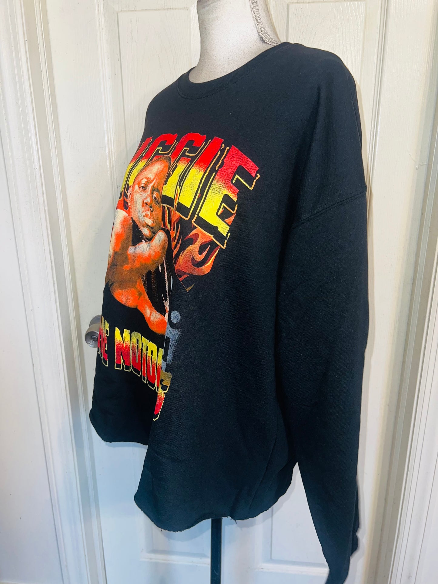Biggie Smalls Oversized Distressed Sweatshirt