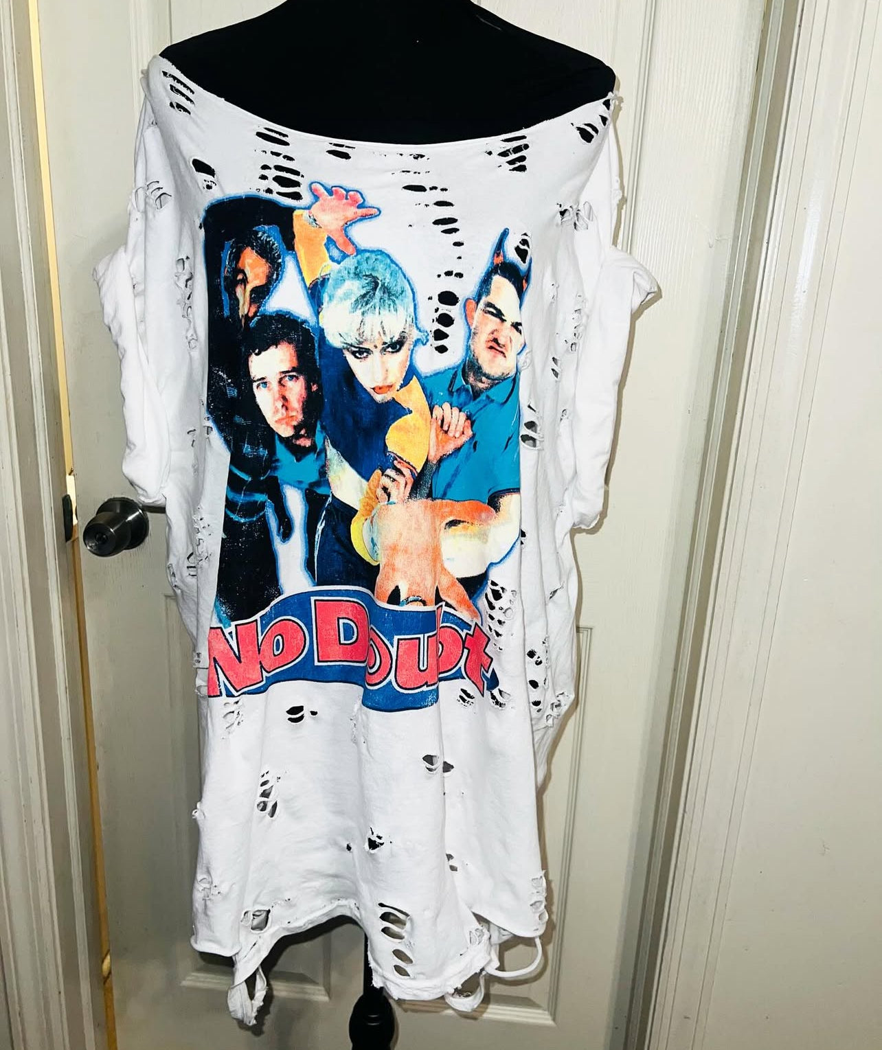 No Doubt Oversized Distressed Tee