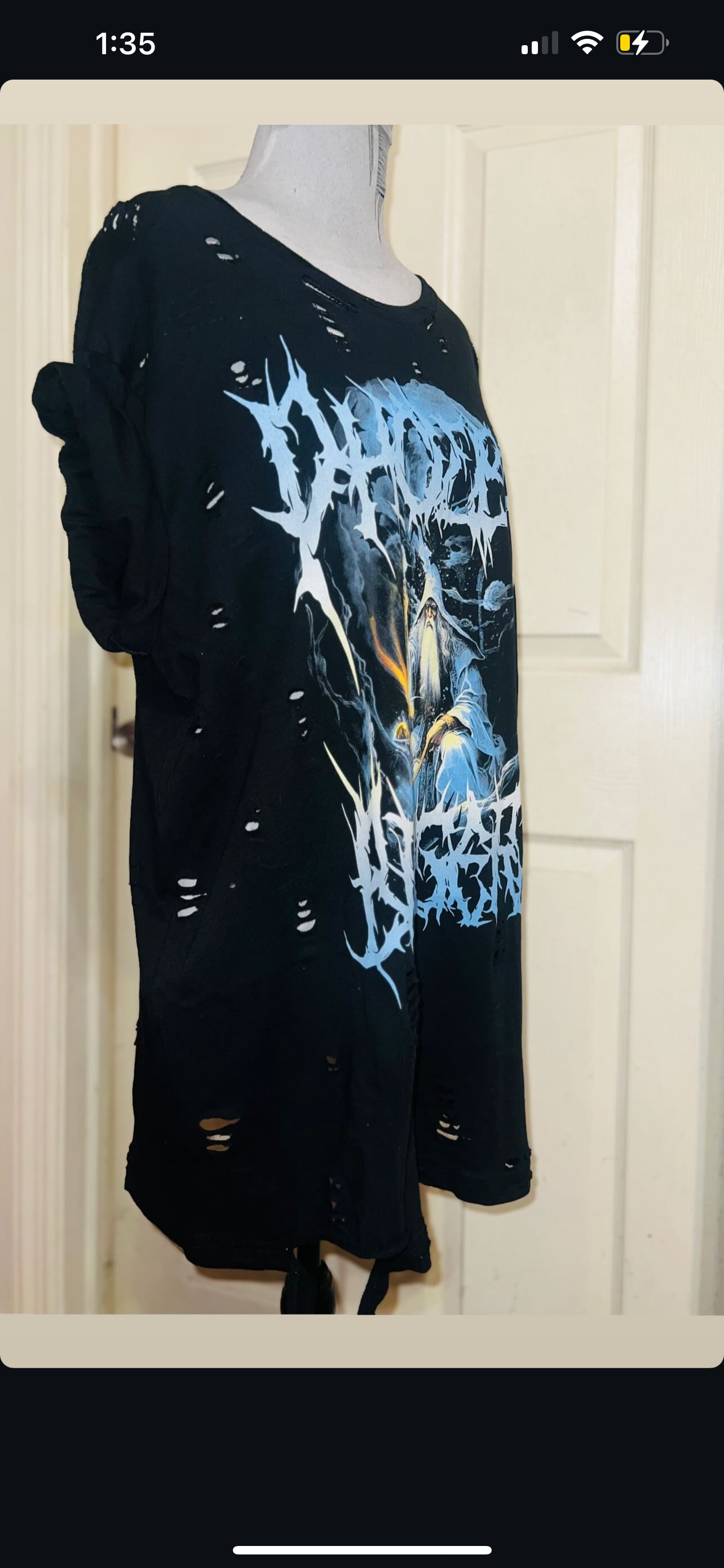 Phoebe Bridgers Oversized Distressed Tee
